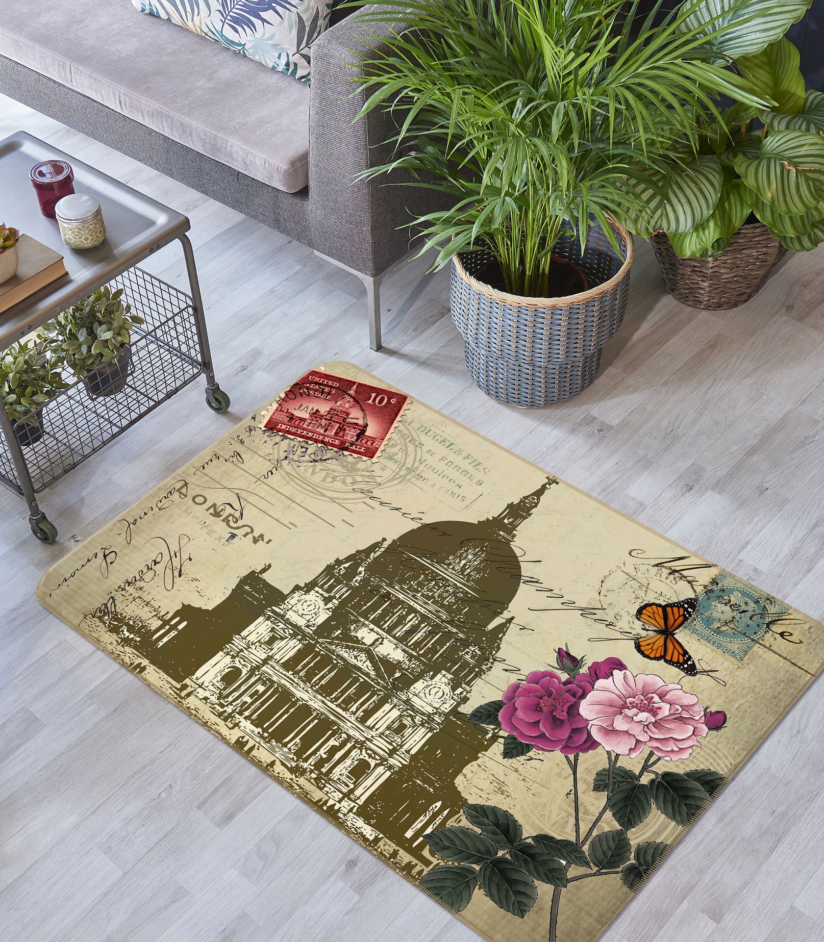 3D Houses Building 33116 Non Slip Rug Mat