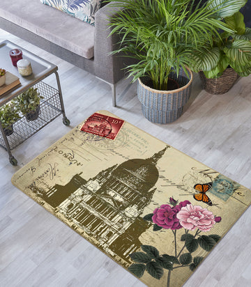 3D Houses Building 33116 Non Slip Rug Mat