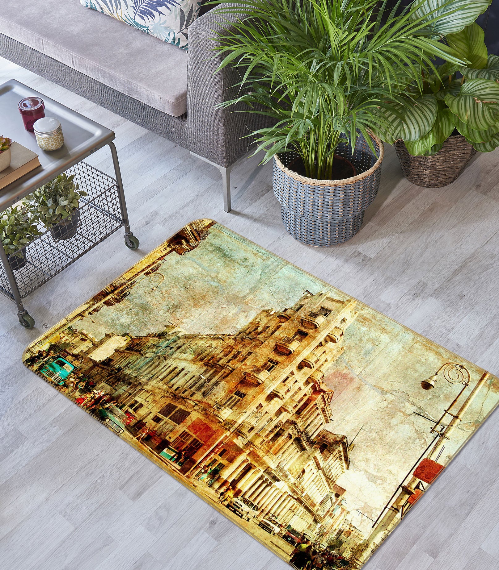 3D Houses Street 32010 Non Slip Rug Mat
