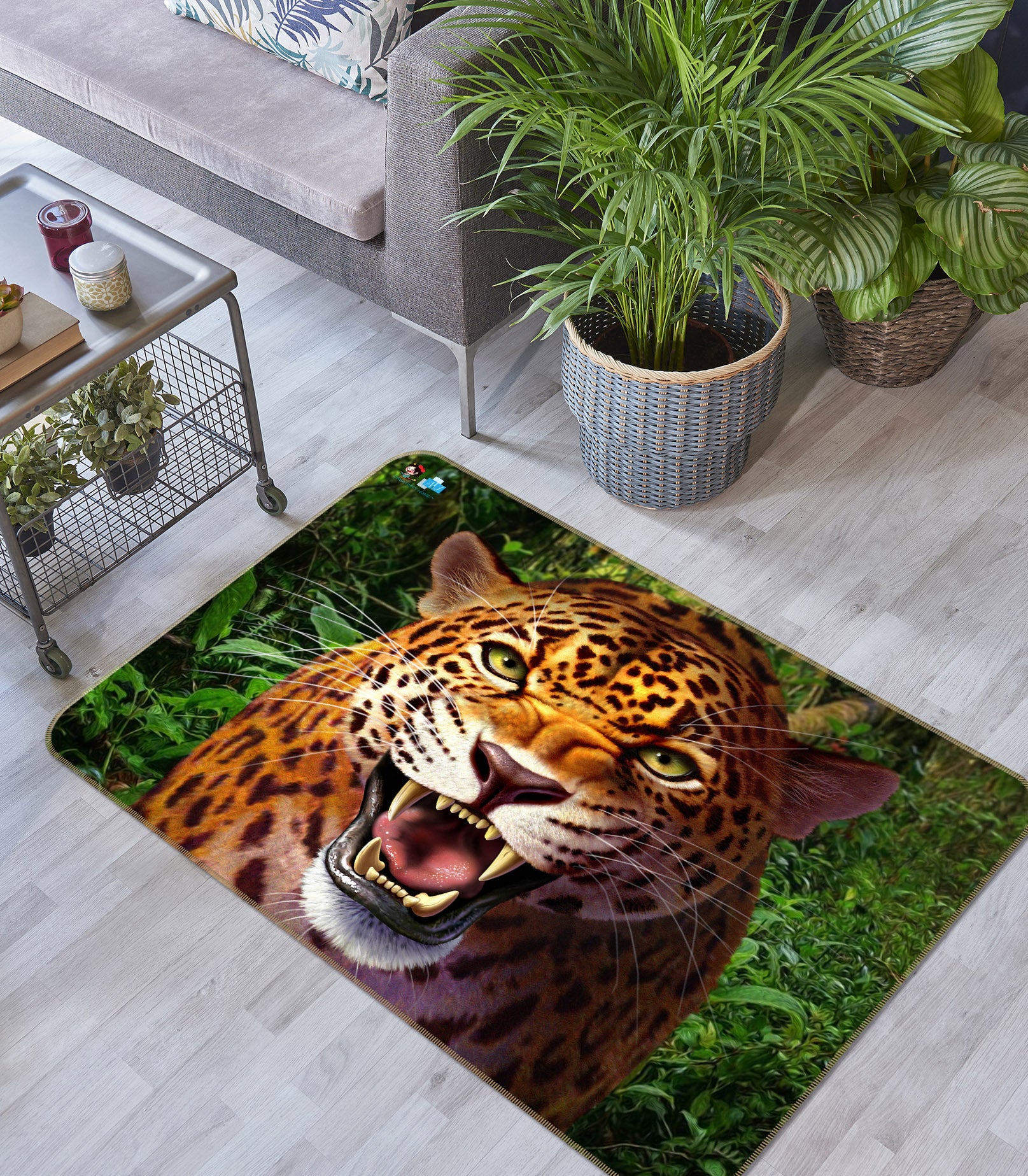 3D Leopard 85072 Jerry LoFaro Rug Non Slip Rug Mat