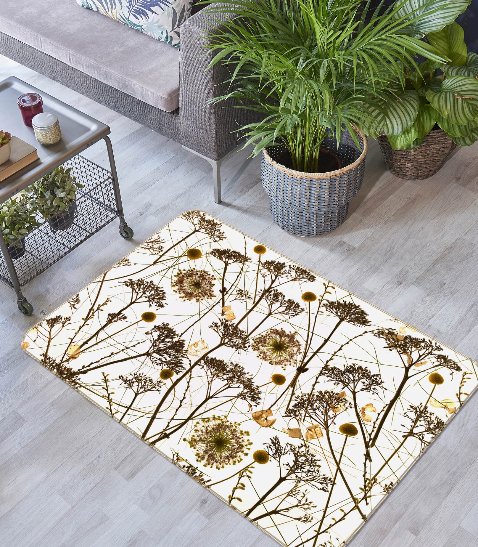 3D Withered Chrysanthemum 3005 Assaf Frank Rug Non Slip Rug Mat Mat AJ Creativity Home 