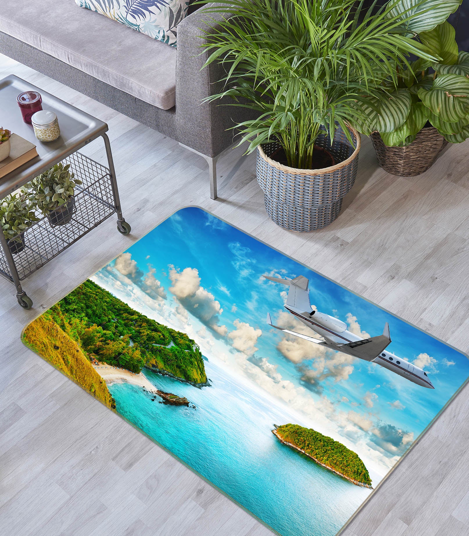 3D Island Plane 38221 Vehicle Non Slip Rug Mat