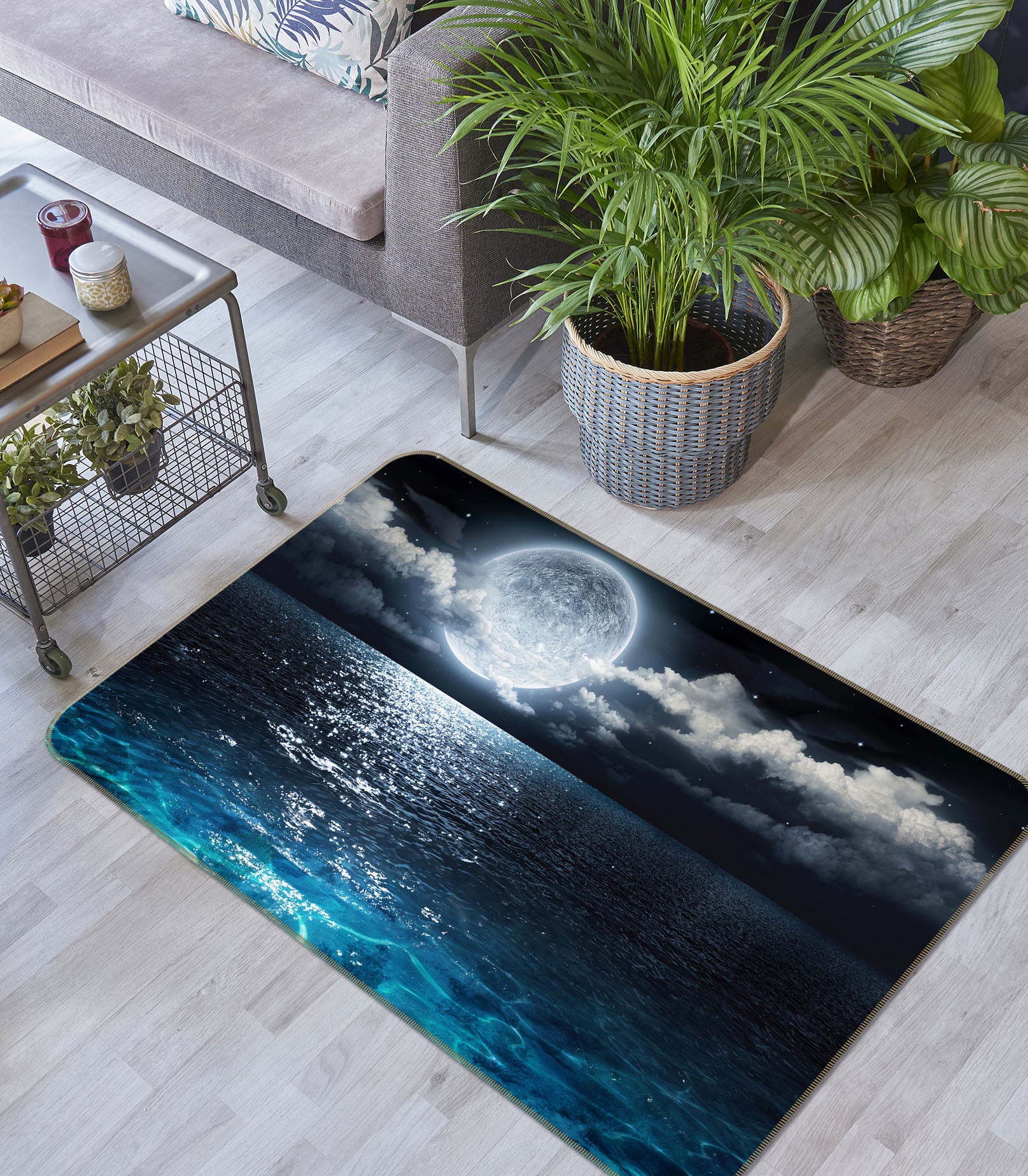 3D Surface Moon 35143 Non Slip Rug Mat