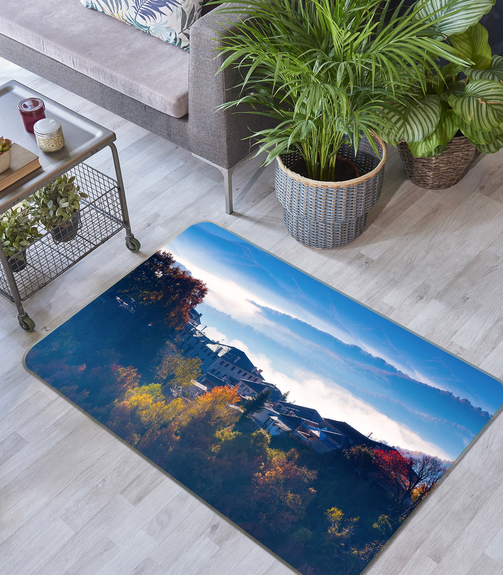 3D Wood House 35108 Non Slip Rug Mat