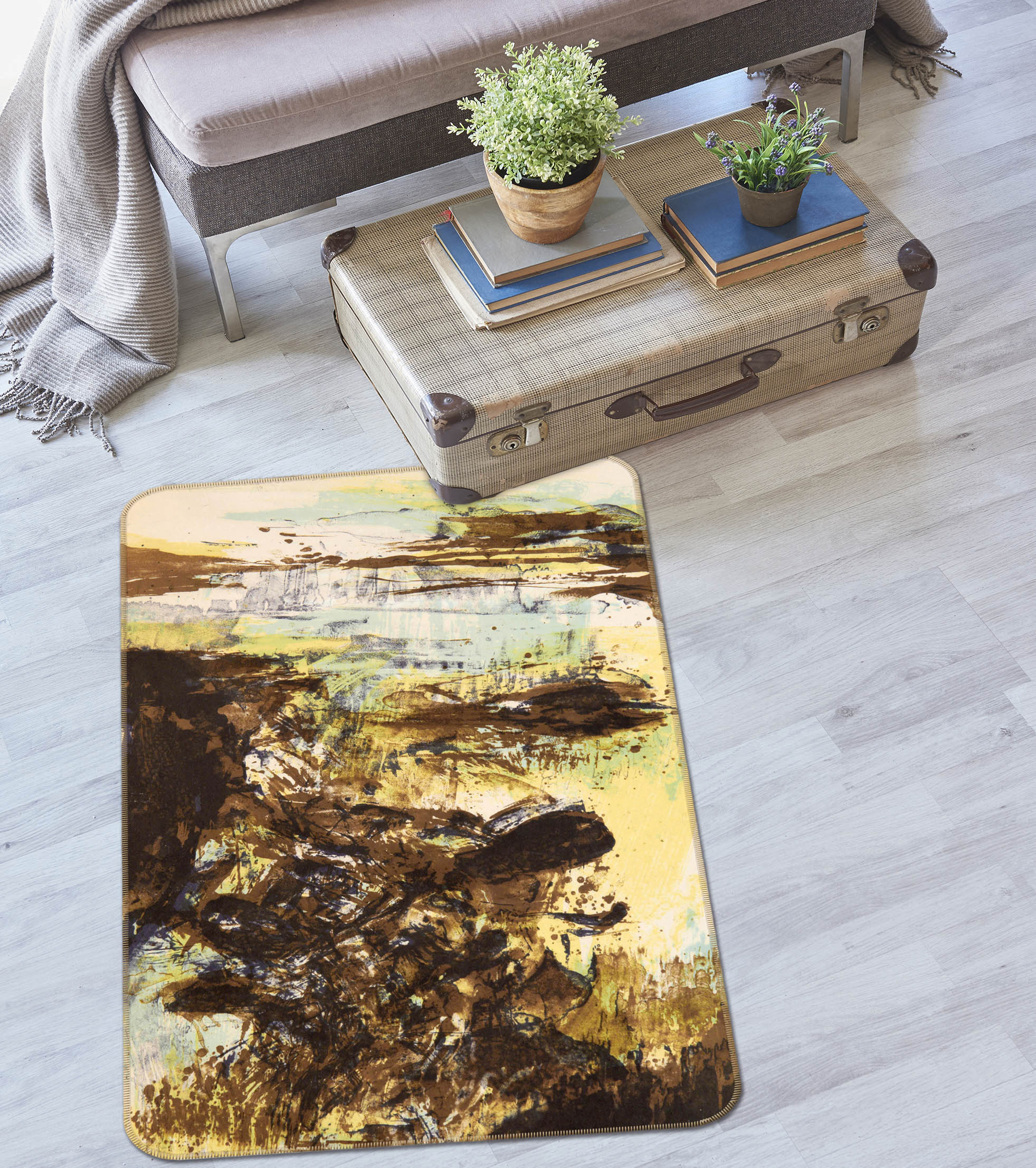 3D Pattern 27147 Non Slip Rug Mat