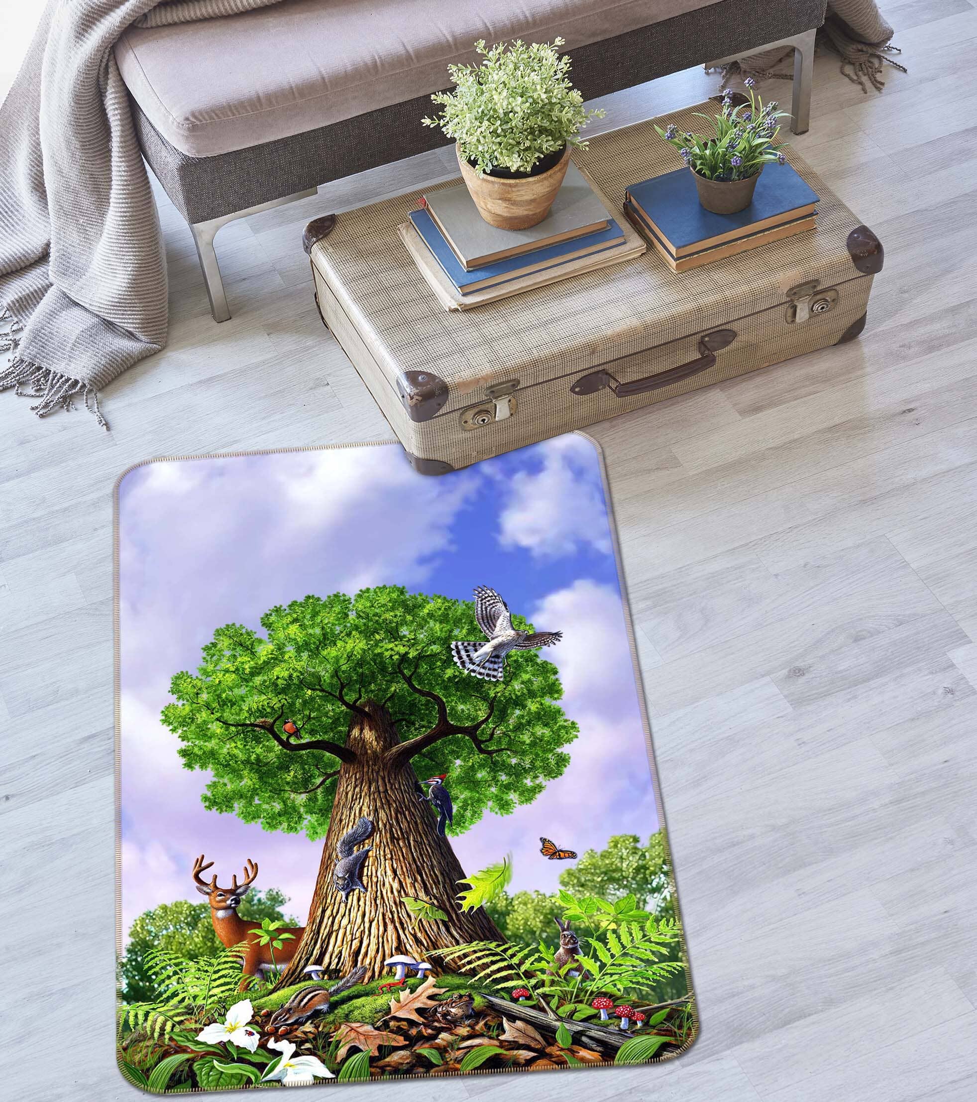 3D Tree of Life 1009 Jerry LoFaro Rug Non Slip Rug Mat Mat AJ Creativity Home 