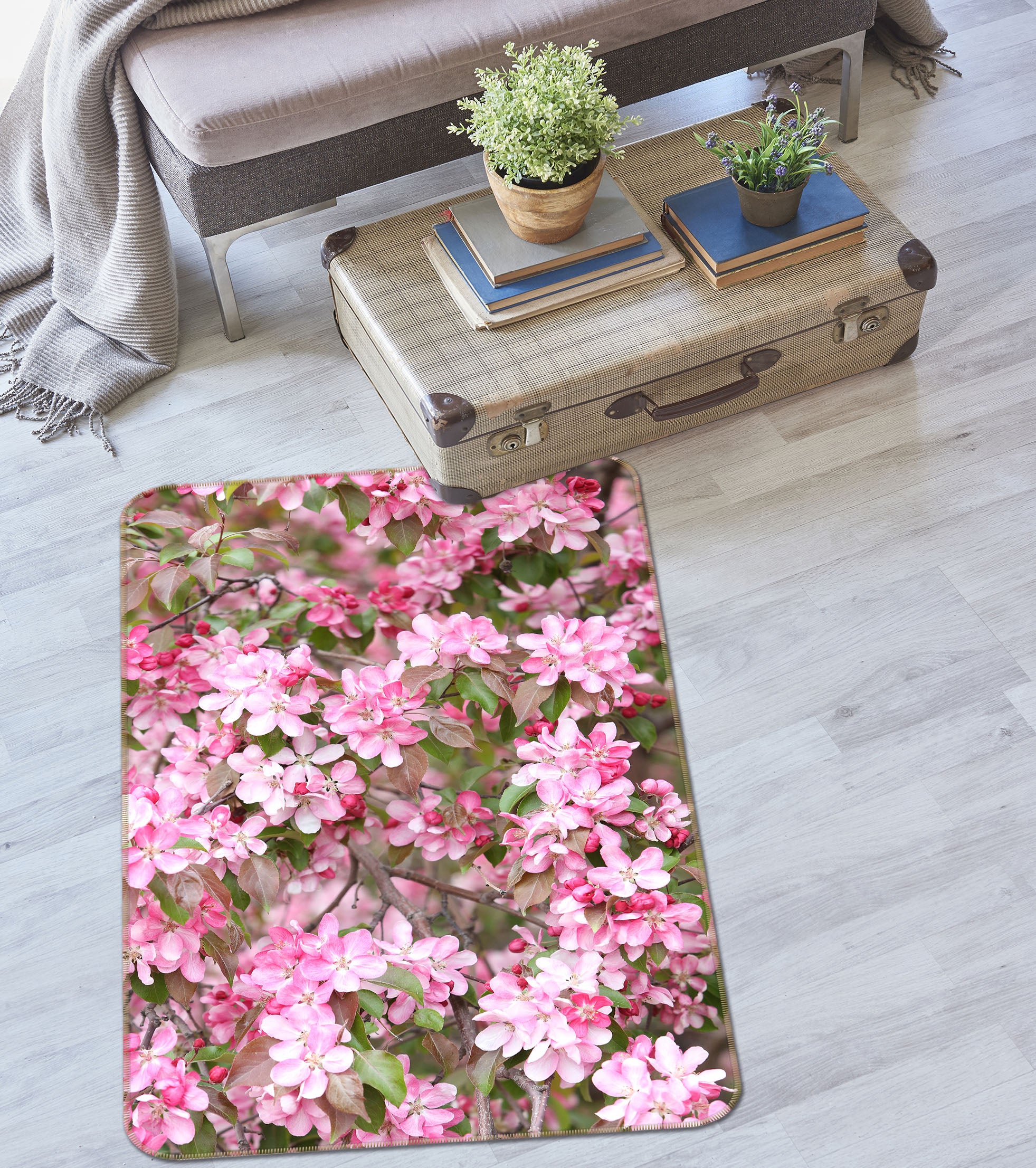 3D Flower Bush 26105 Non Slip Rug Mat
