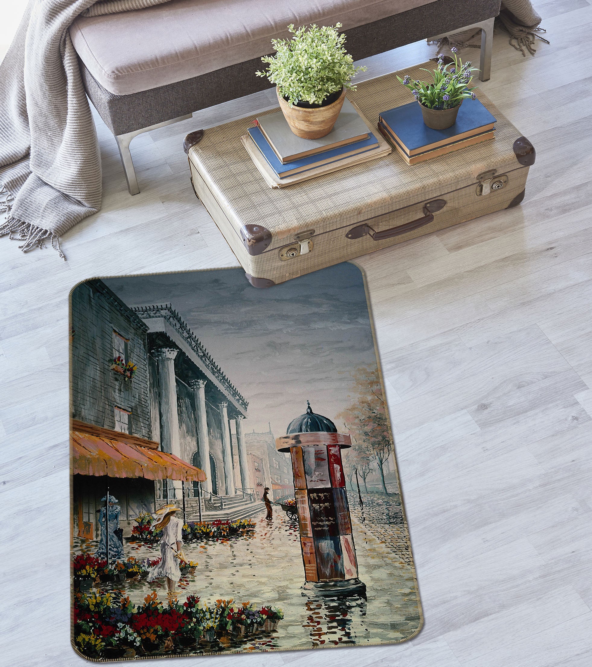 3D Street Telephone Booth 33201 Non Slip Rug Mat