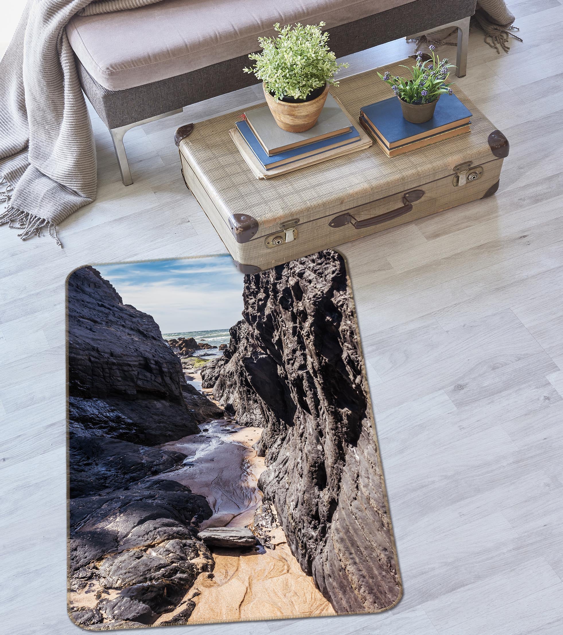 3D Sea Stone 26064 Non Slip Rug Mat