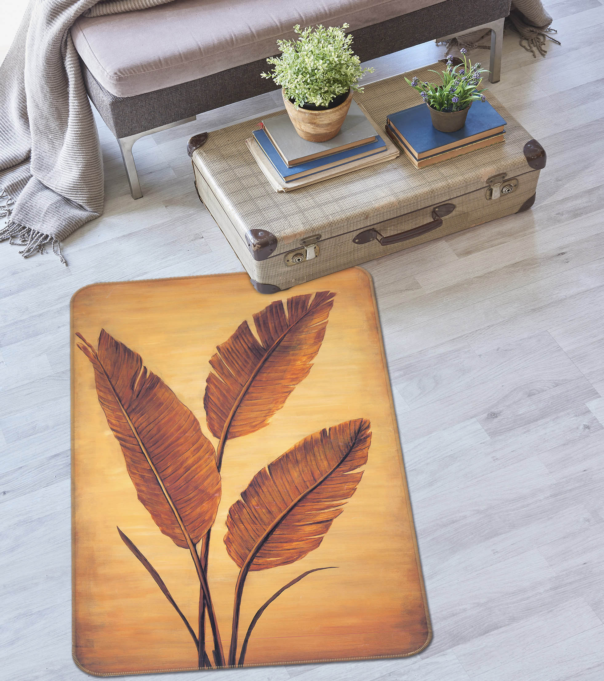 3D Leaves 32204 Non Slip Rug Mat
