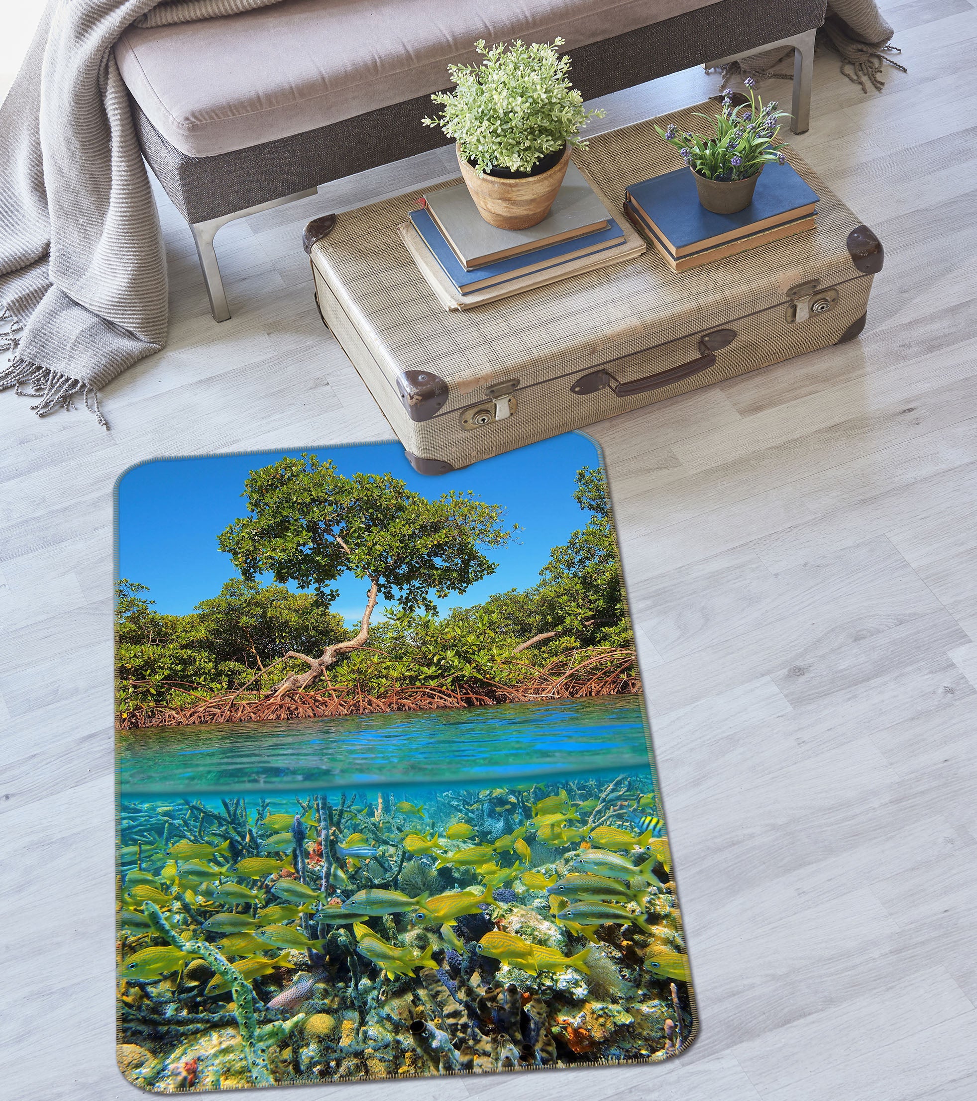 3D Underwater Fish 26167 Non Slip Rug Mat