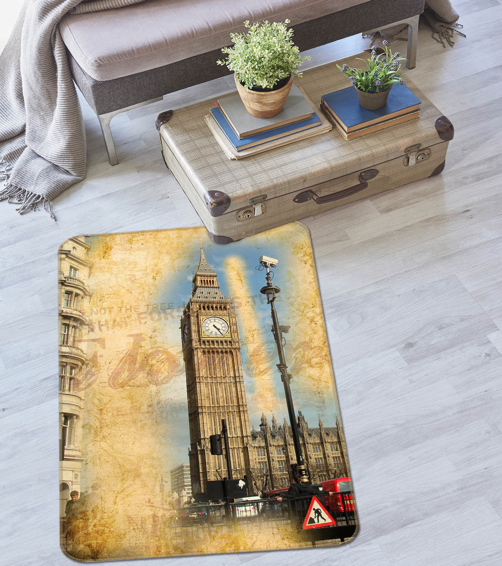 3D Building Street 32158 Non Slip Rug Mat