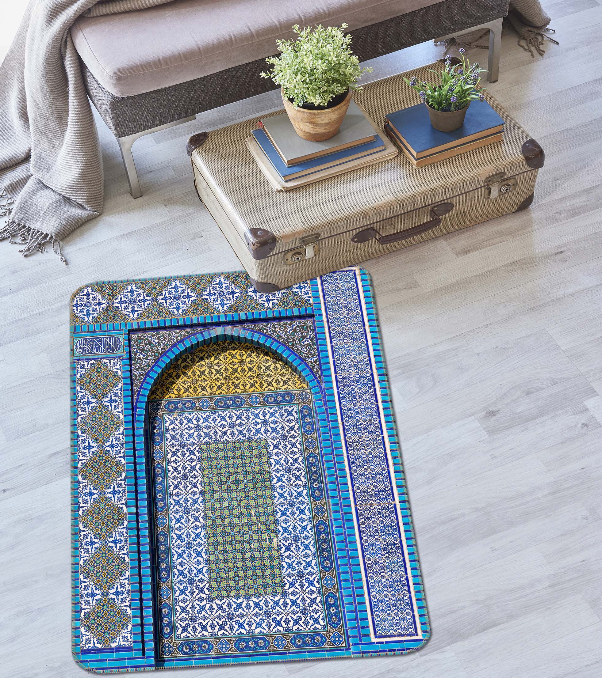 3D Traditional Pattern 195 Assaf Frank Rug Non Slip Rug Mat