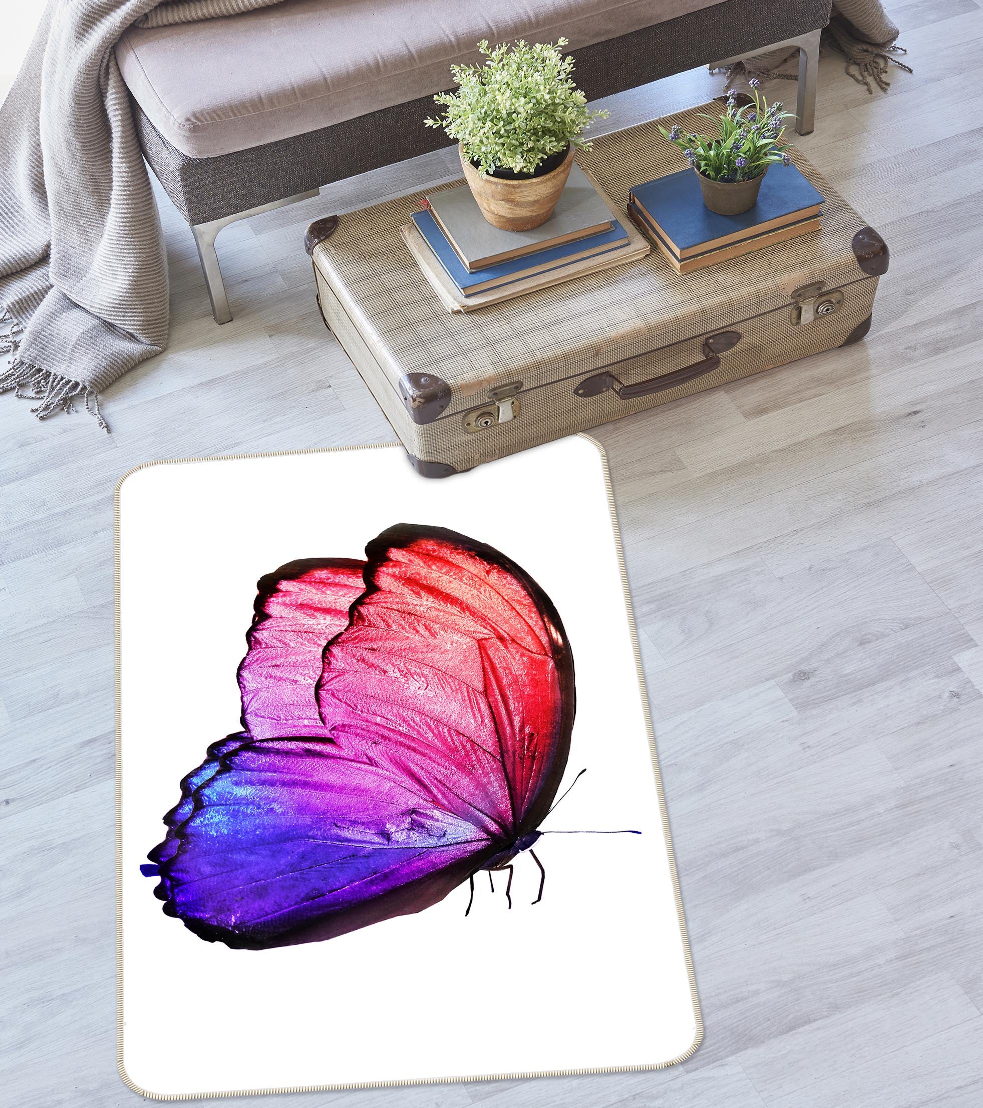 3D Butterfly 35120 Non Slip Rug Mat