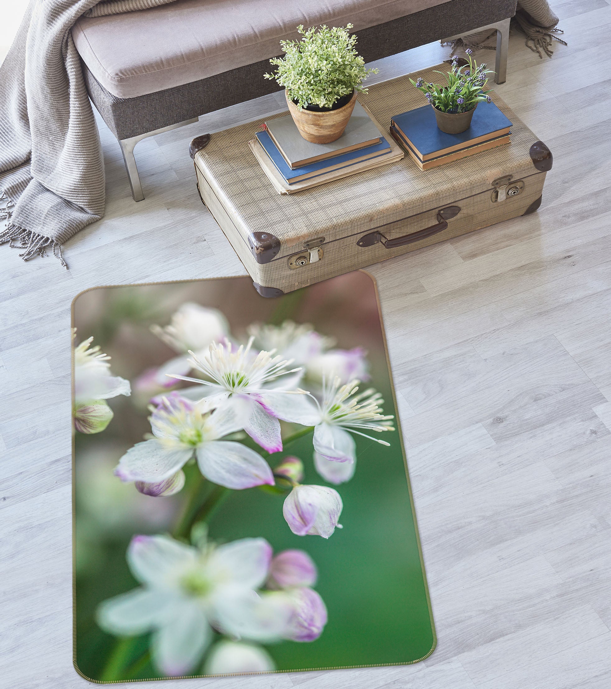 3D Flowers 83284 Assaf Frank Rug Non Slip Rug Mat