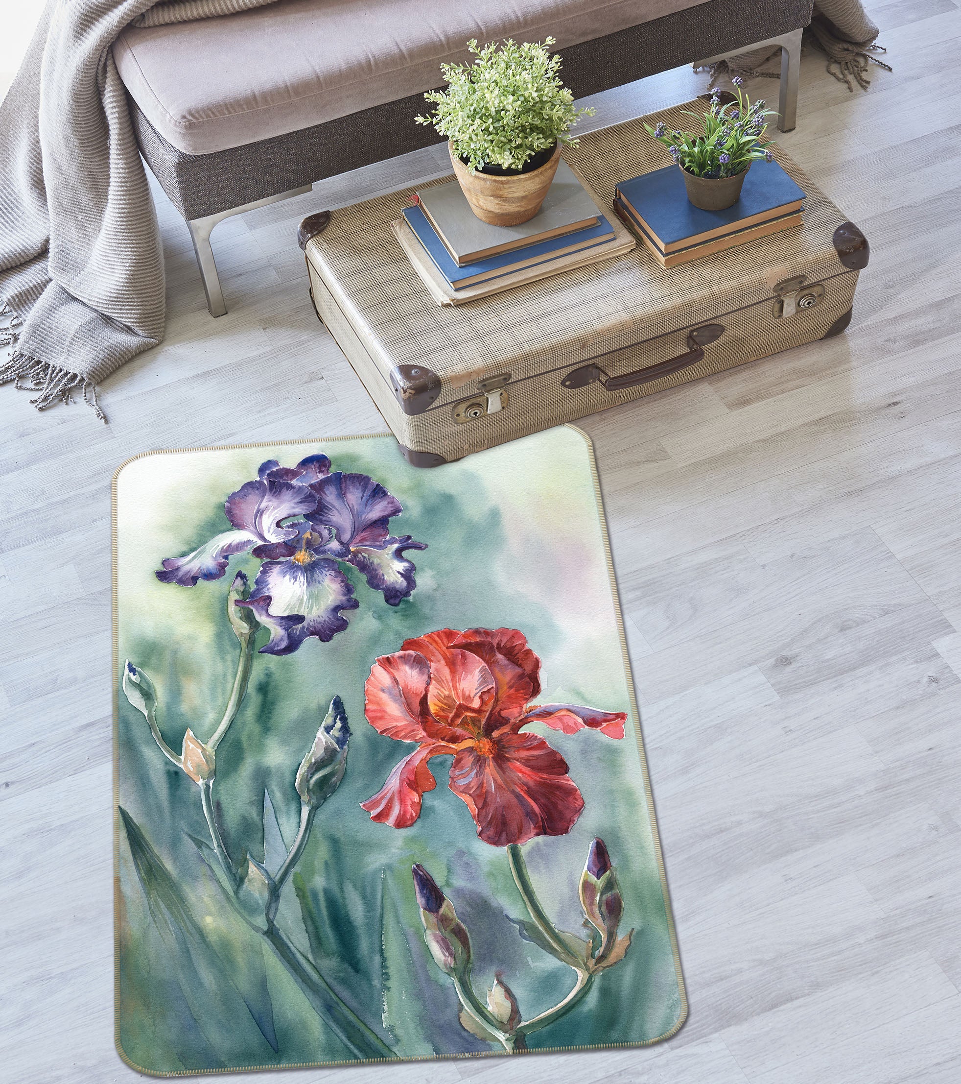 3D Flowers 26046 Non Slip Rug Mat