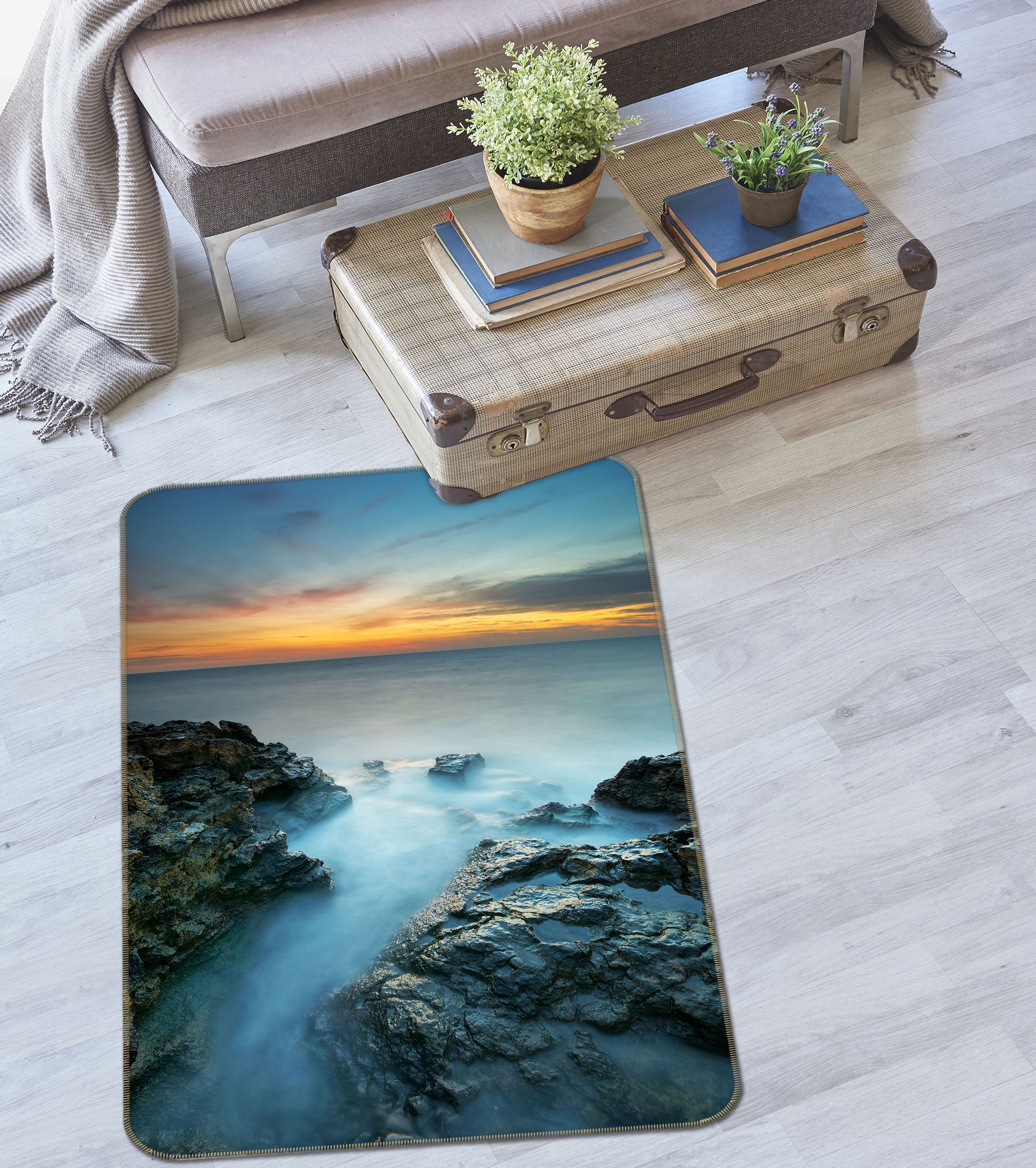 3D Sea Stone 32110 Non Slip Rug Mat