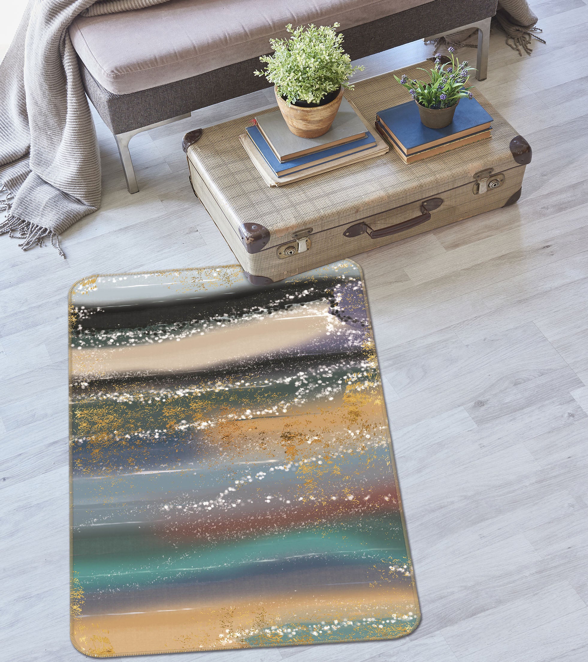 3D Color Bar 28002 Non Slip Rug Mat