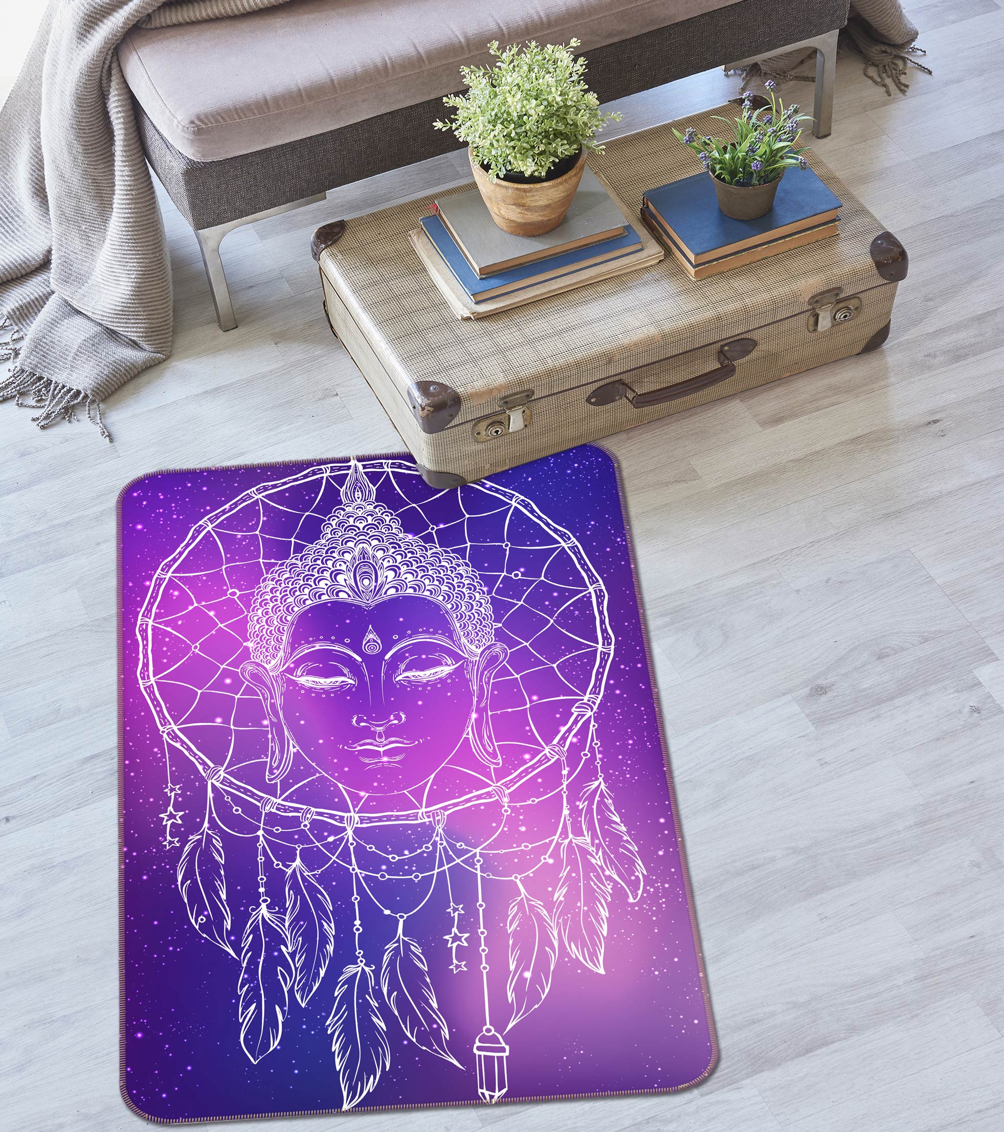 3D Buddha Dreamcatcher 37122 Non Slip Rug Mat