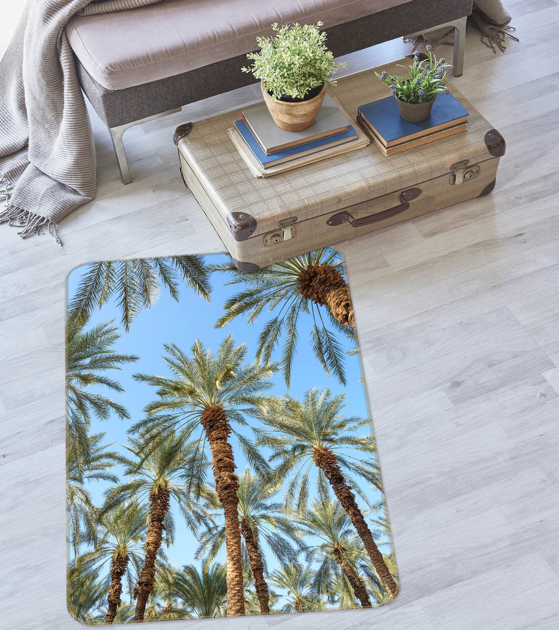 3D Coconut Tree 83300 Assaf Frank Rug Non Slip Rug Mat