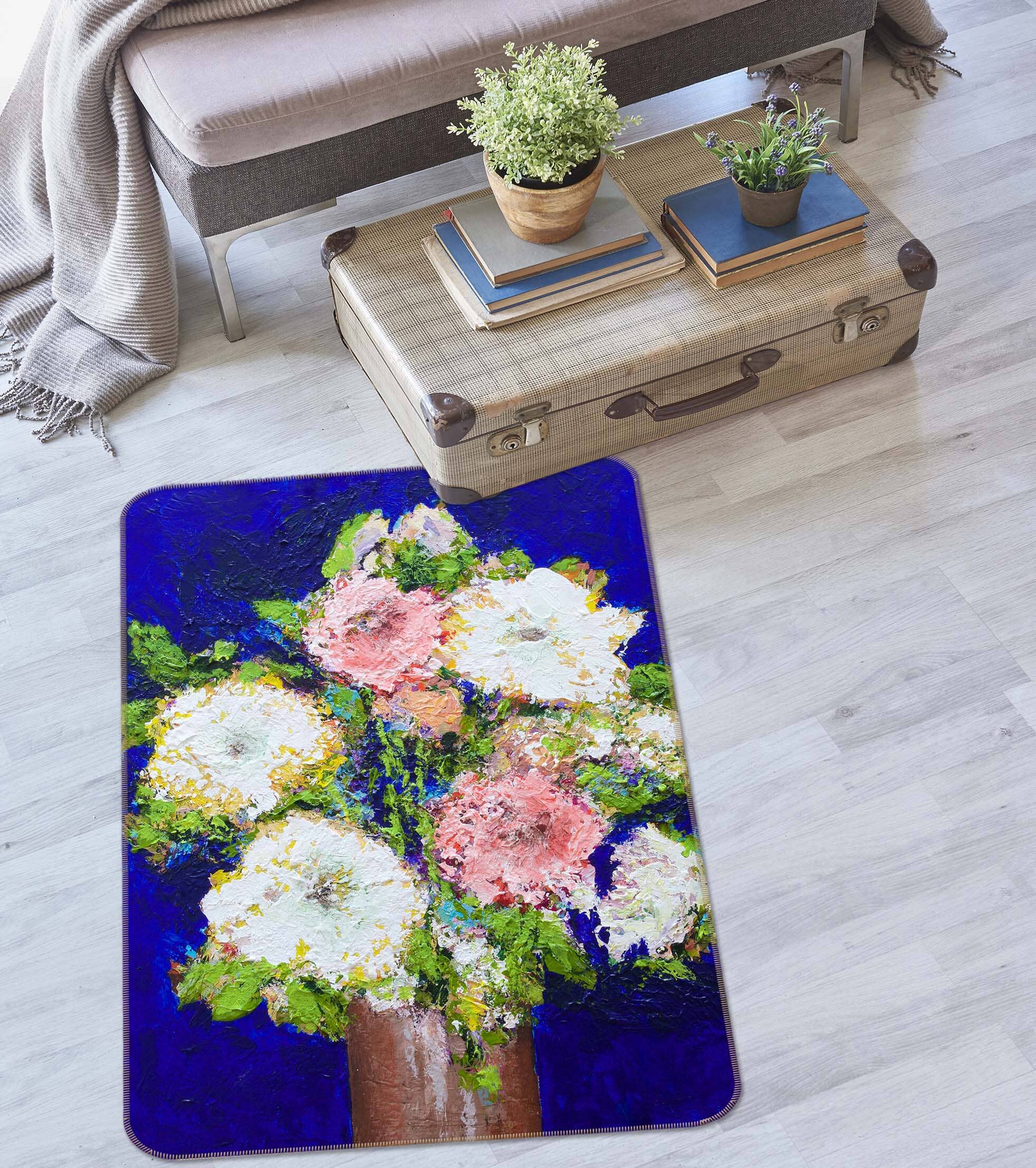 3D Painted Flowers 3006 Allan P. Friedlander Rug Non Slip Rug Mat Mat AJ Creativity Home 