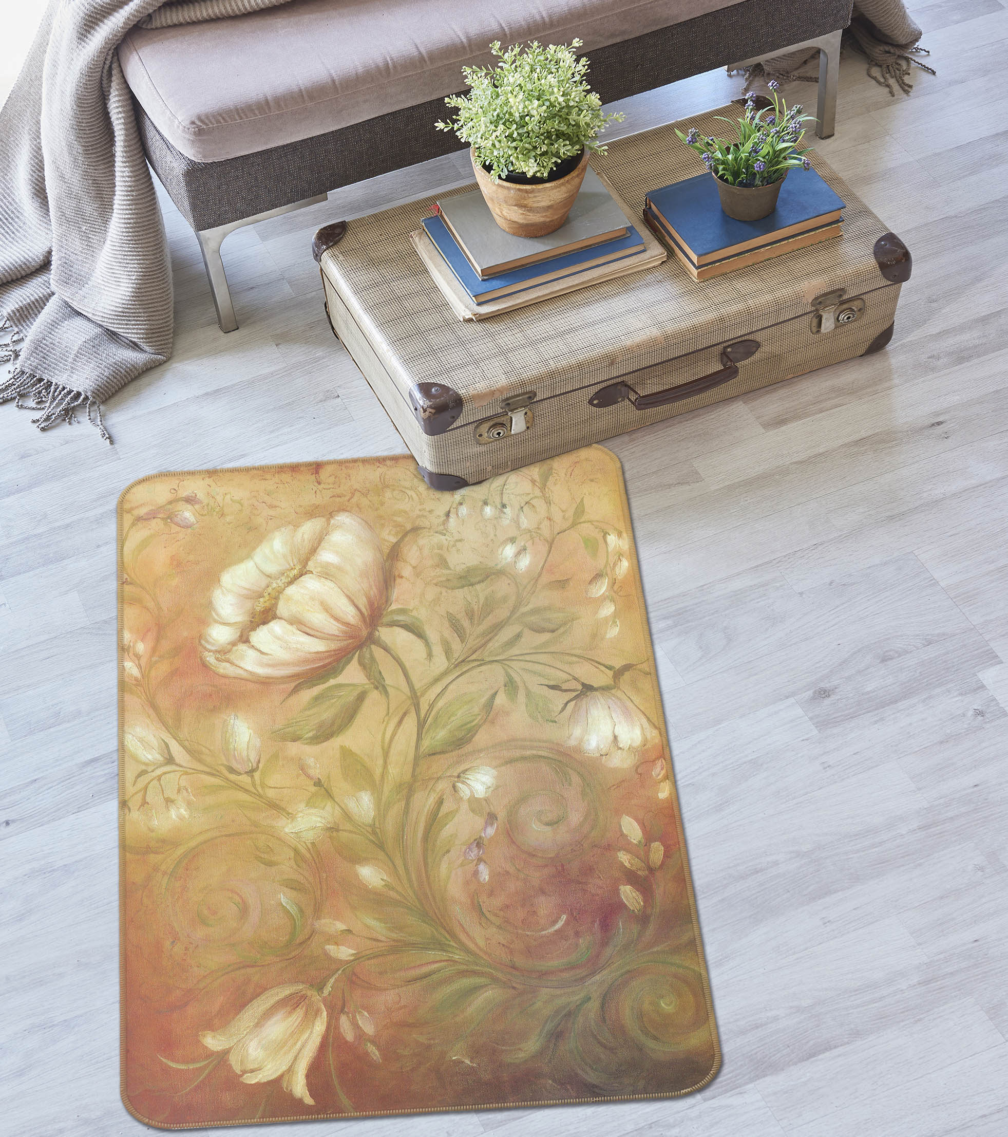 3D Flowers 32192 Non Slip Rug Mat