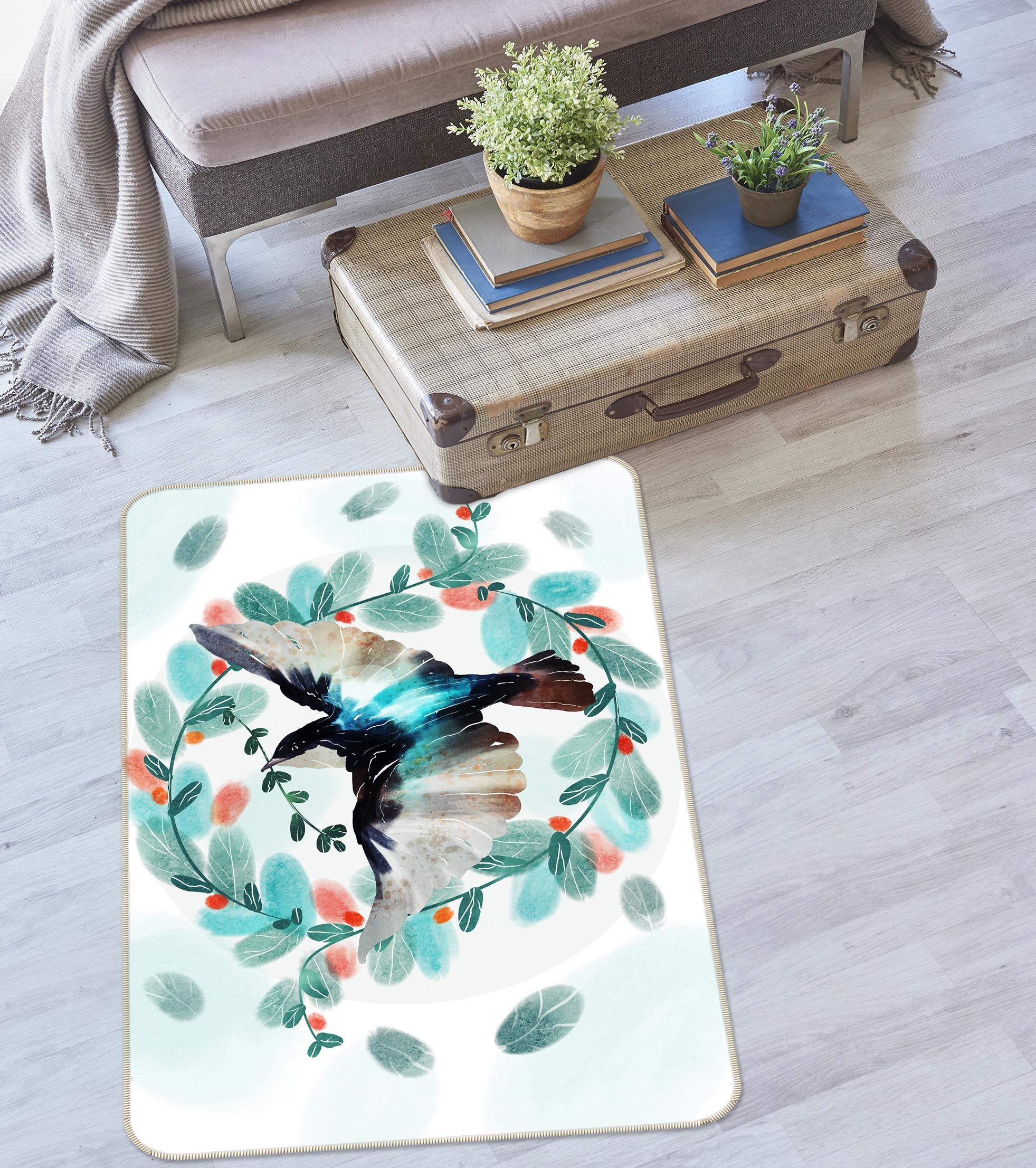 3D Bird 29222 Non Slip Rug Mat