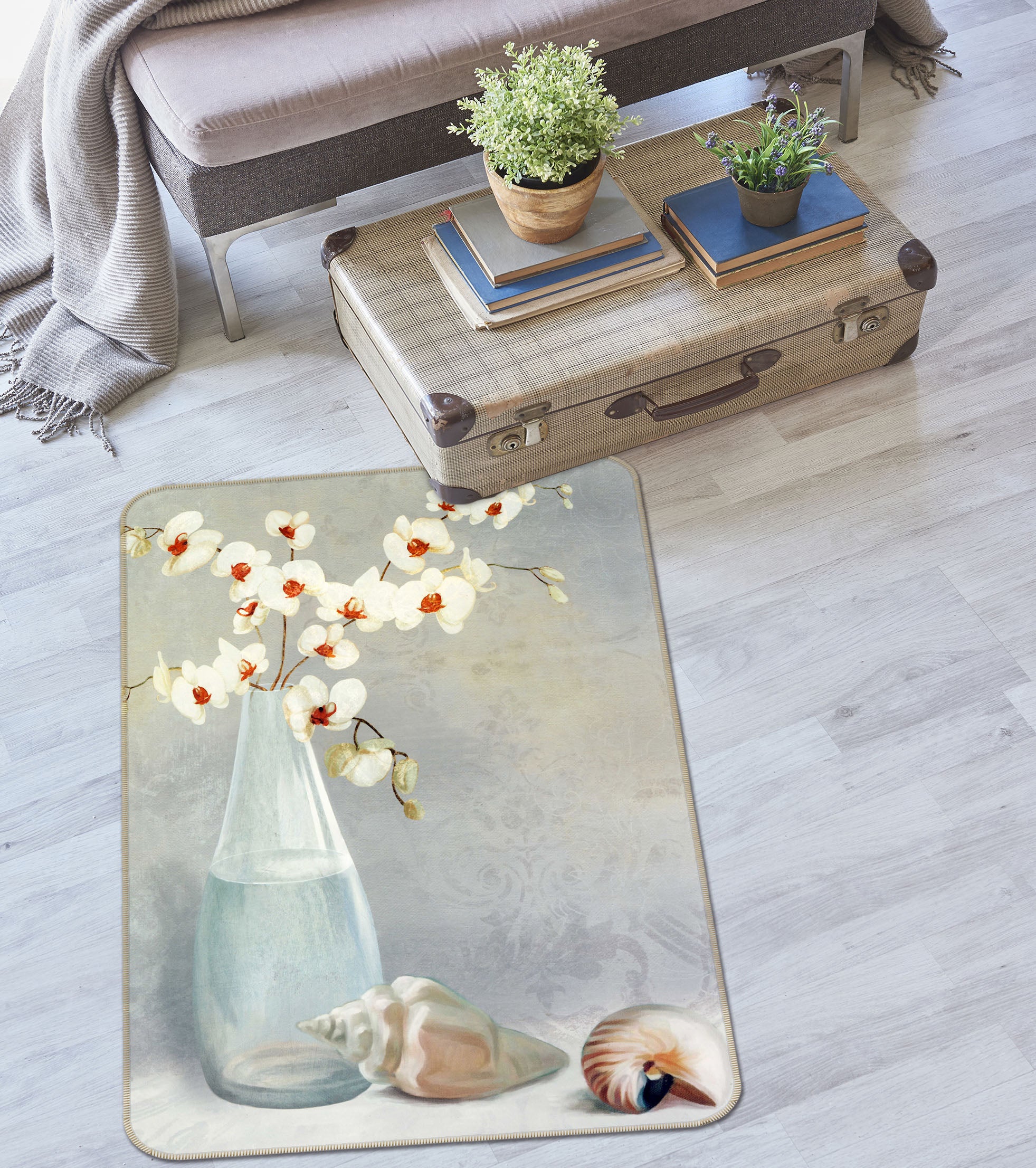 3D Vase Conch 33195 Non Slip Rug Mat