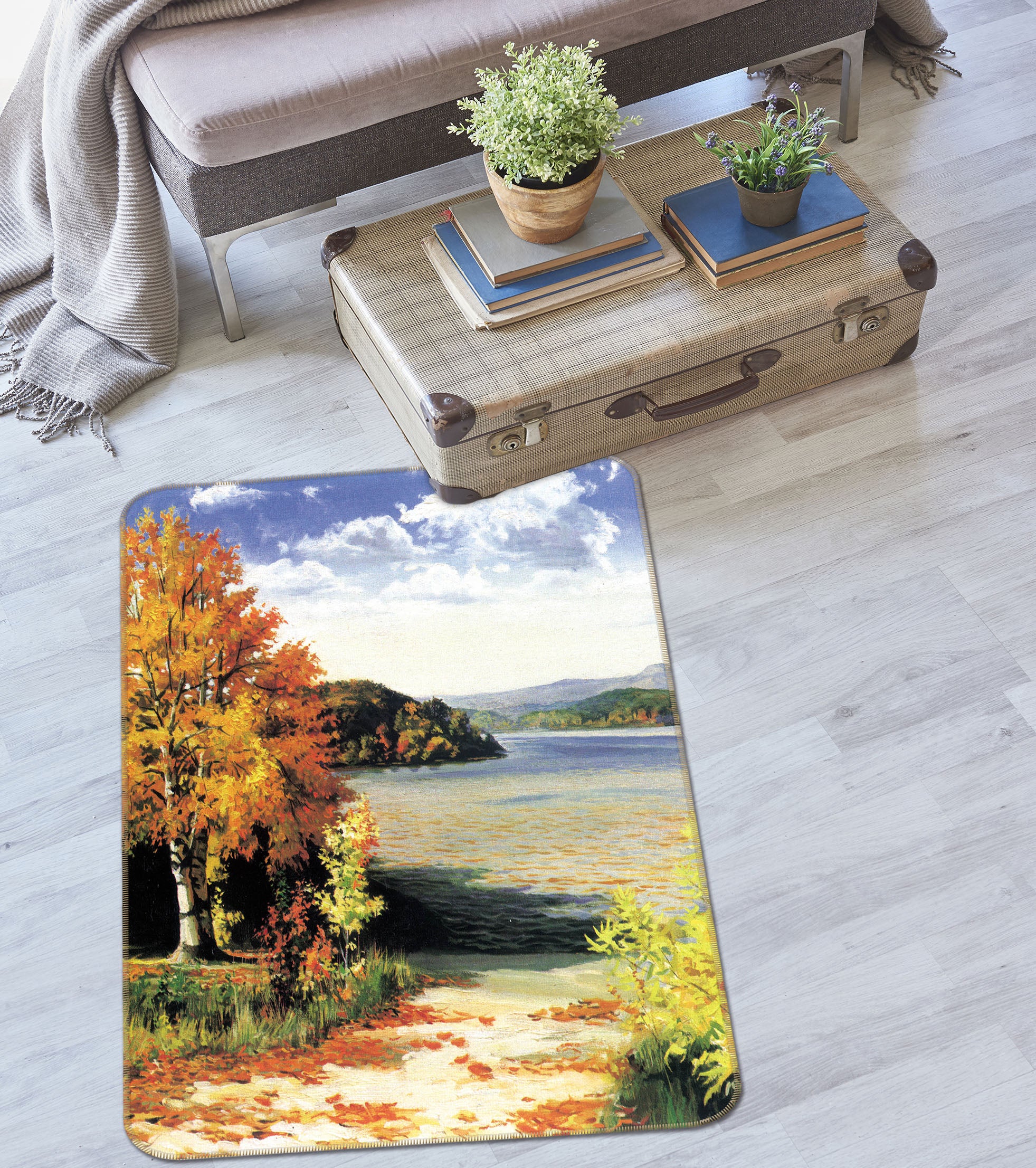 3D Tree Path 33192 Non Slip Rug Mat
