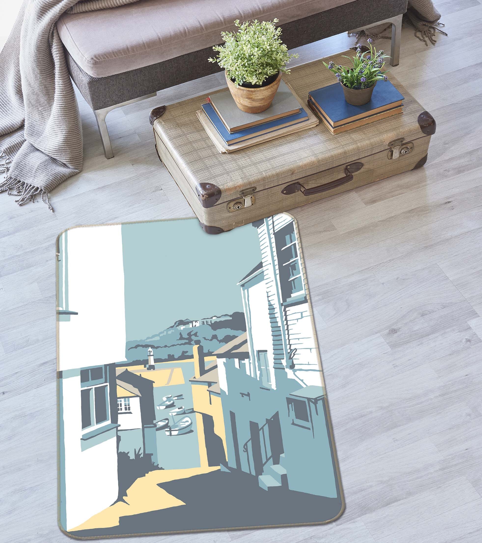 3D Street 1153 Steve Read Rug Non Slip Rug Mat Mat AJ Creativity Home 