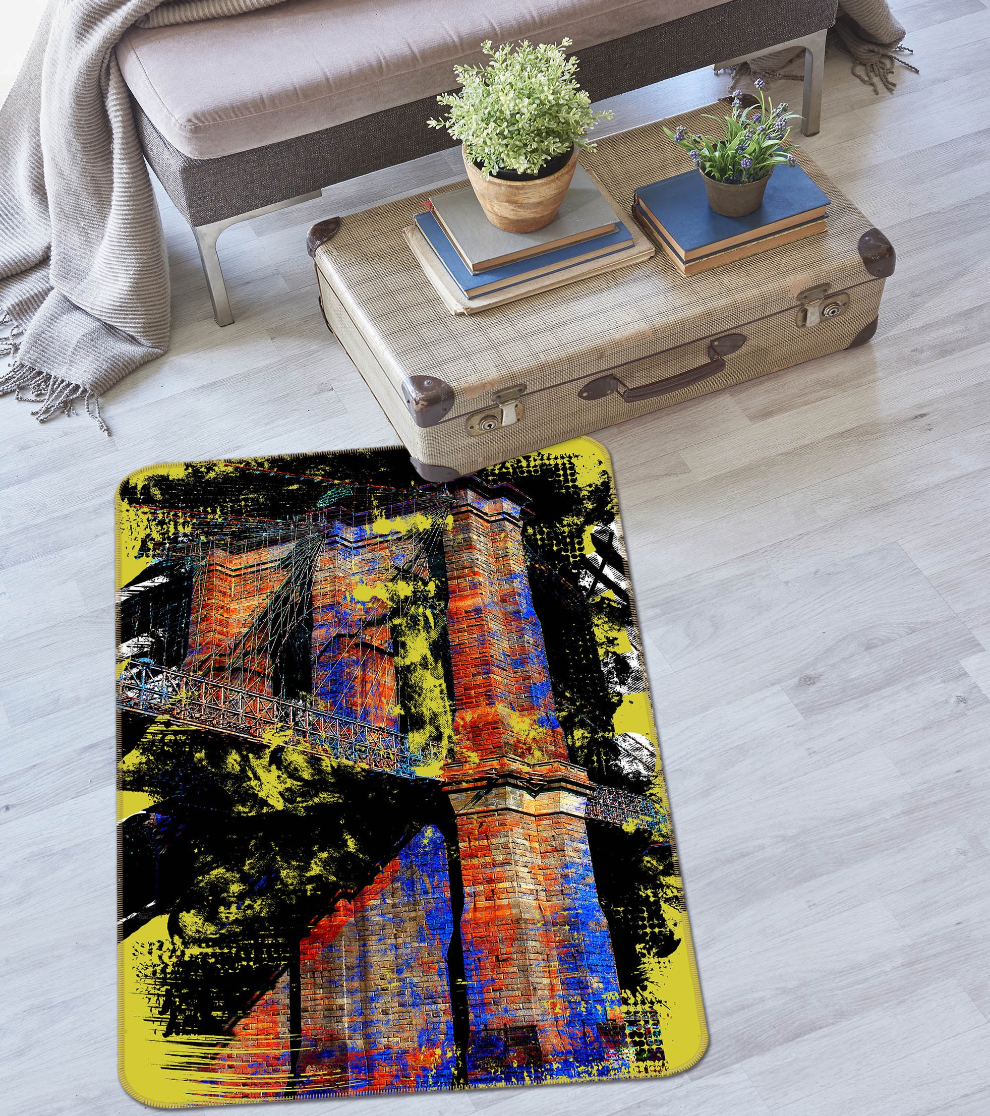 3D Architectural Reflection 32134 Non Slip Rug Mat