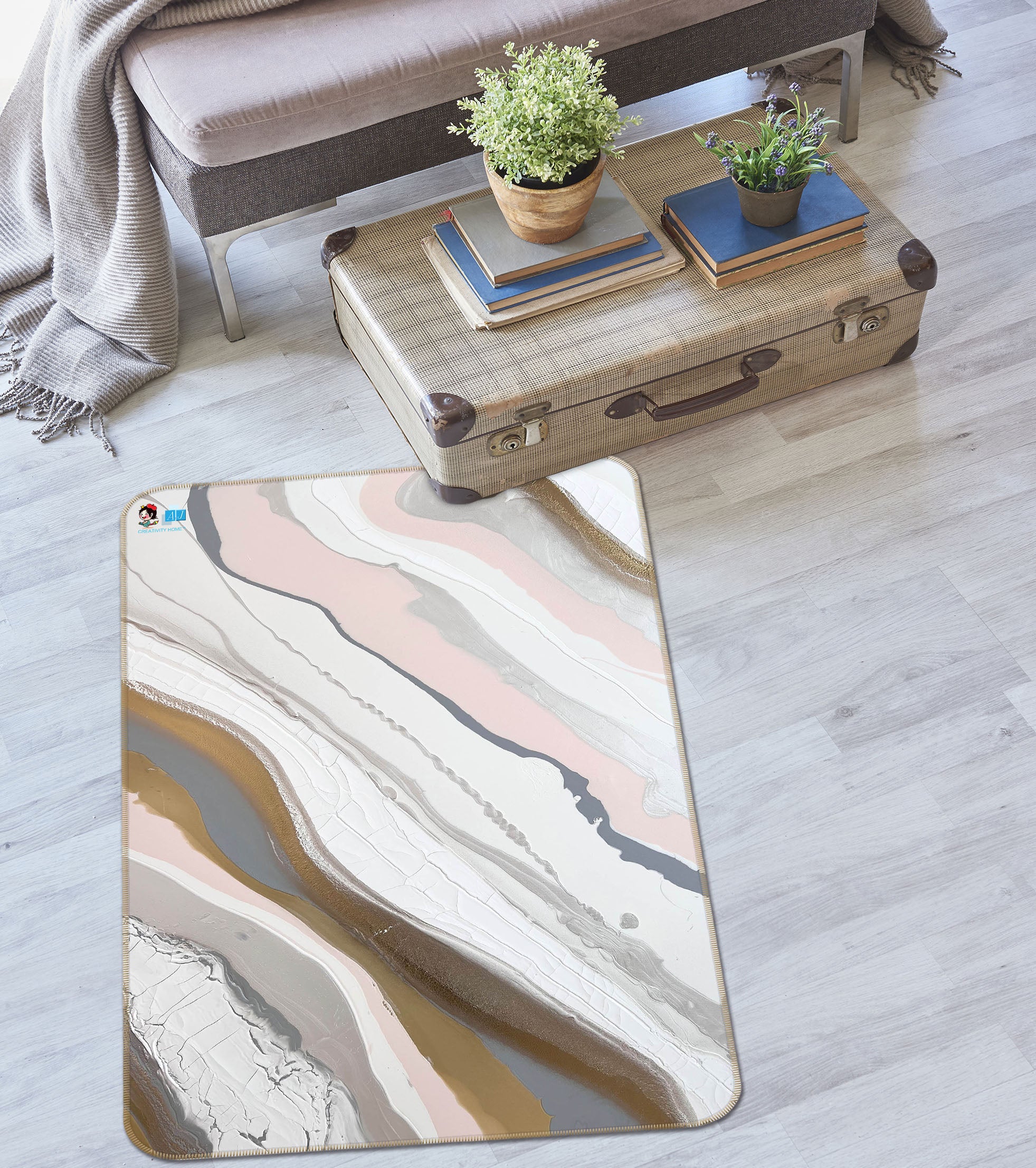 3D Color Texture 3047 Skromova Marina Rug Non Slip Rug Mat