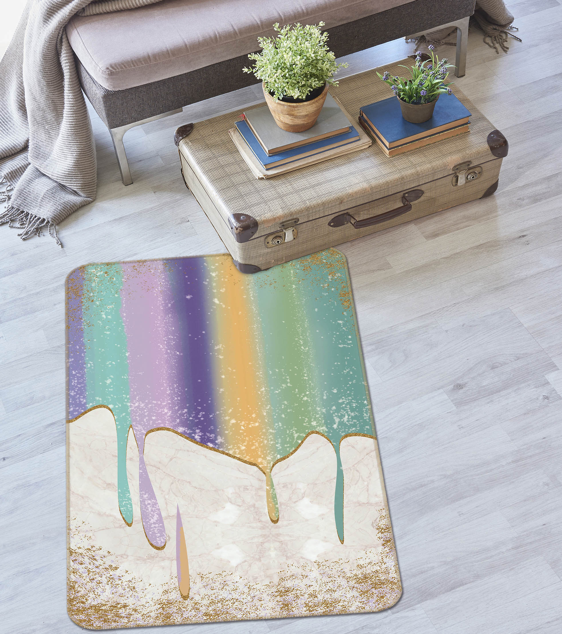3D Colorful 27168 Non Slip Rug Mat