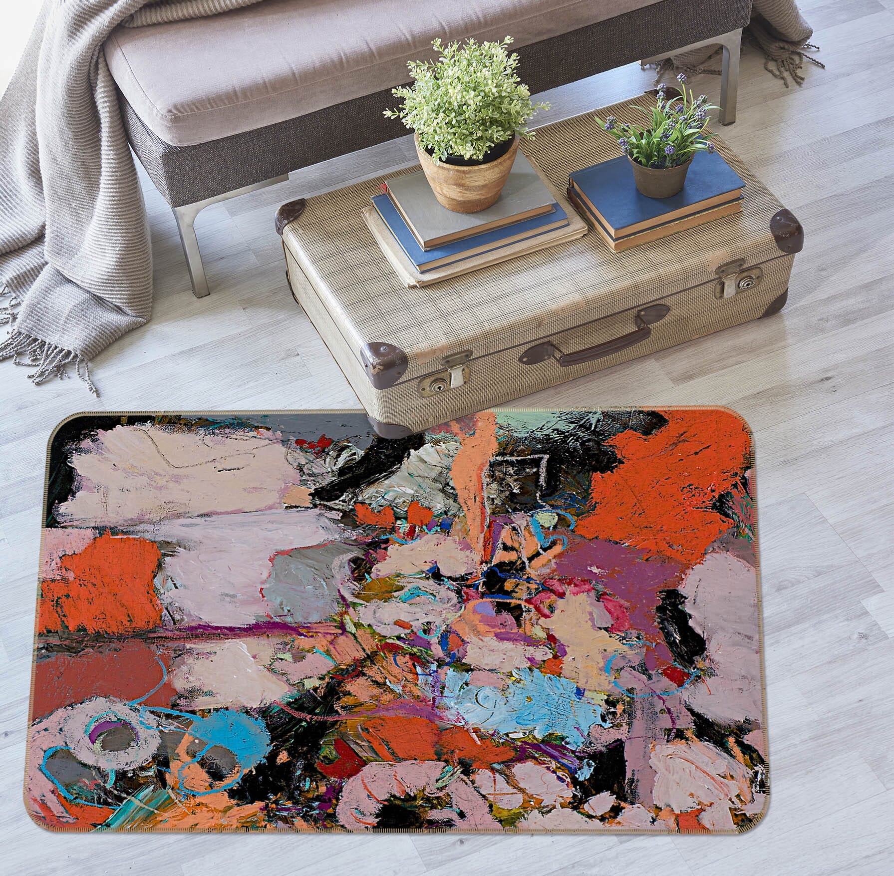 3D Color Graffiti 1007 Allan P. Friedlander Rug Non Slip Rug Mat Mat AJ Creativity Home 