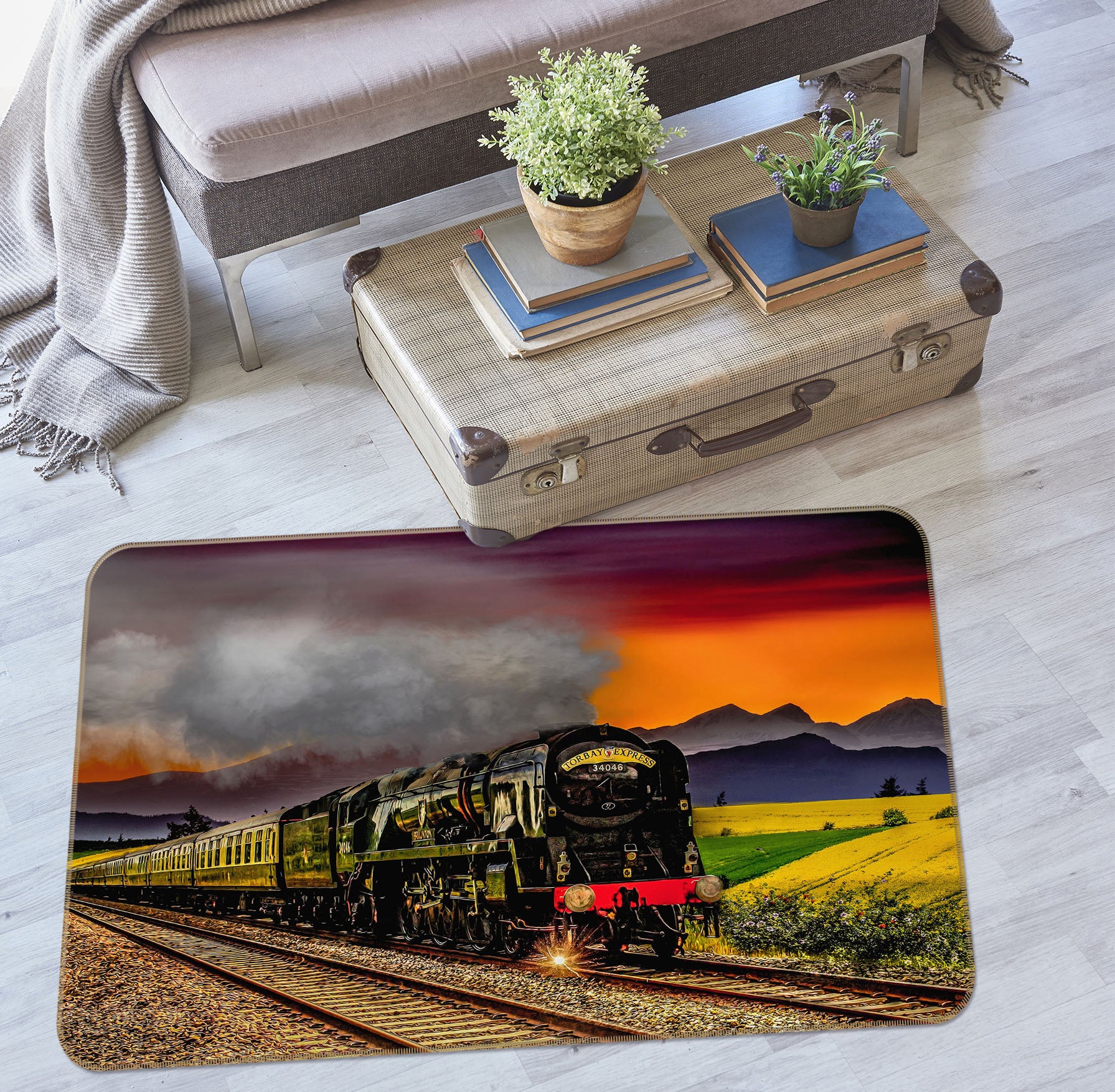 3D Train Track 42078 Vehicle Non Slip Rug Mat