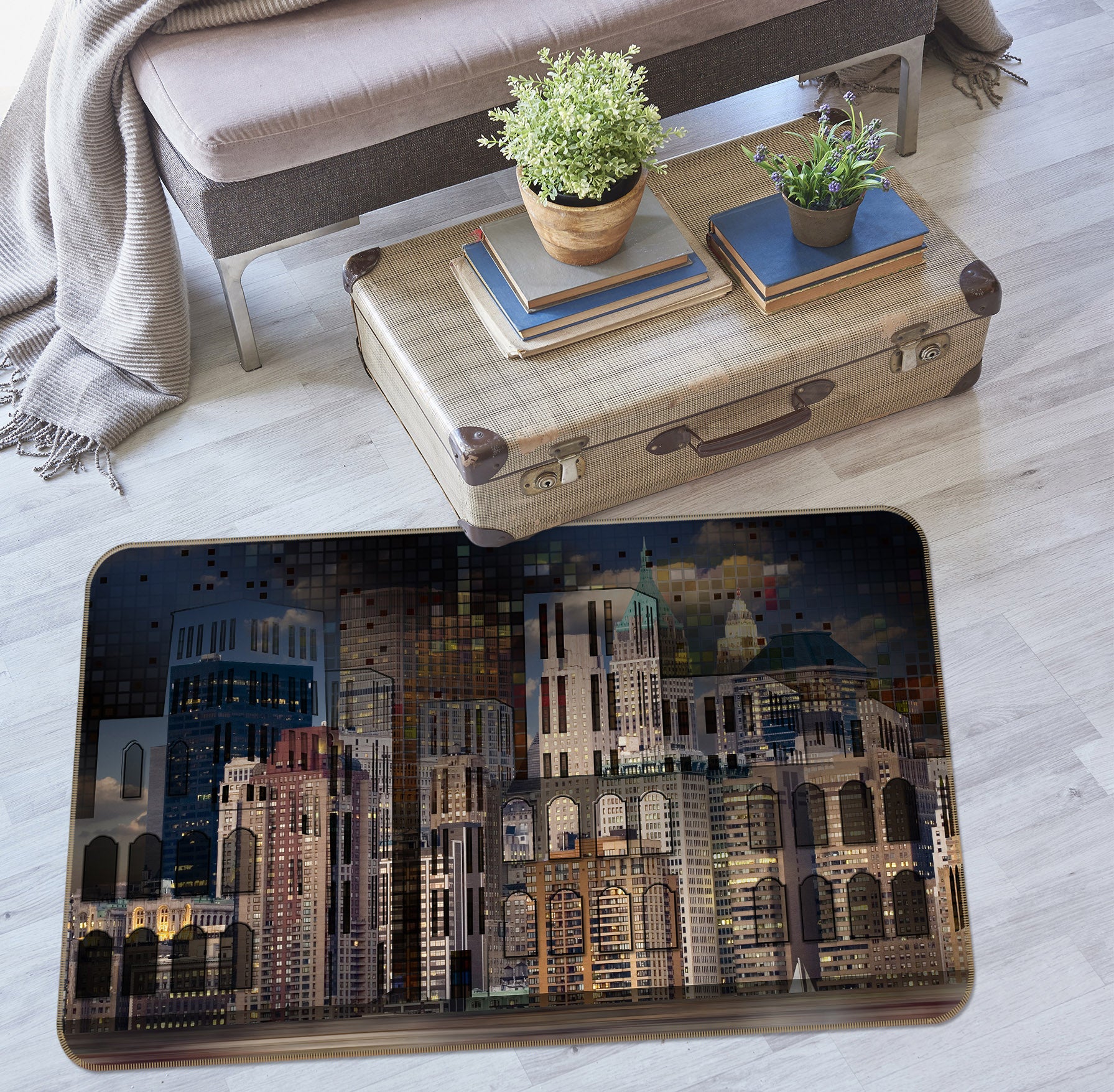 3D Building 36097 Non Slip Rug Mat