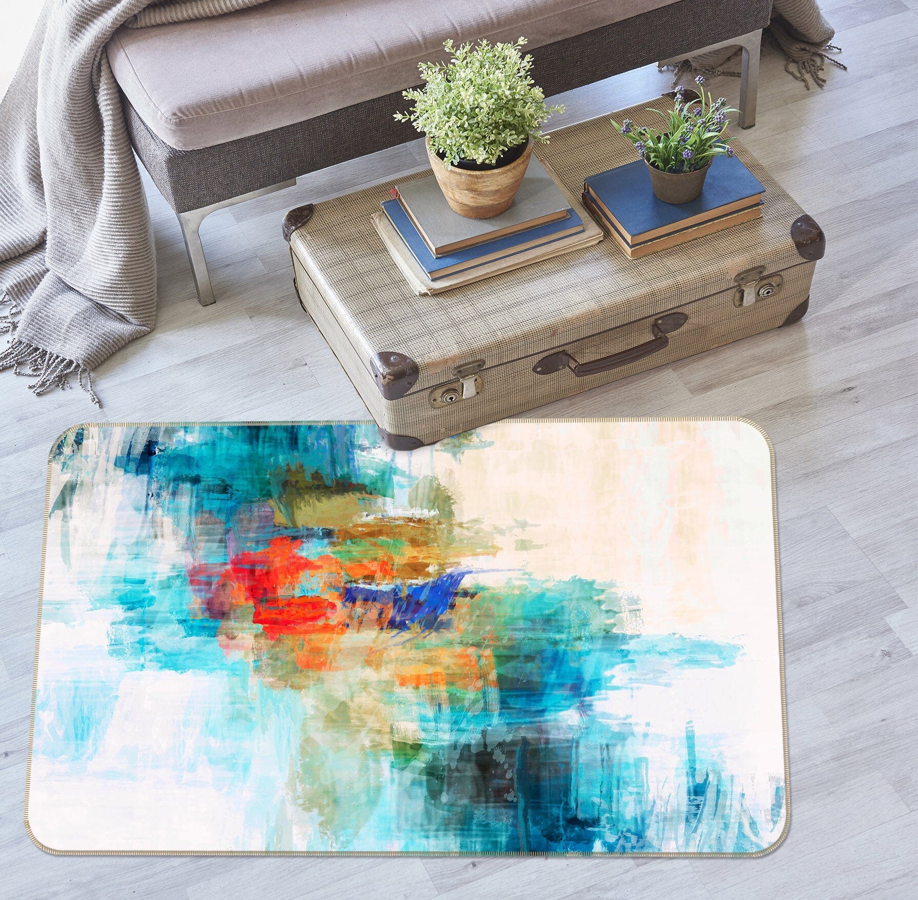 3D Abstract Art 106 Michael Tienhaara Rug Non Slip Rug Mat Mat AJ Creativity Home 