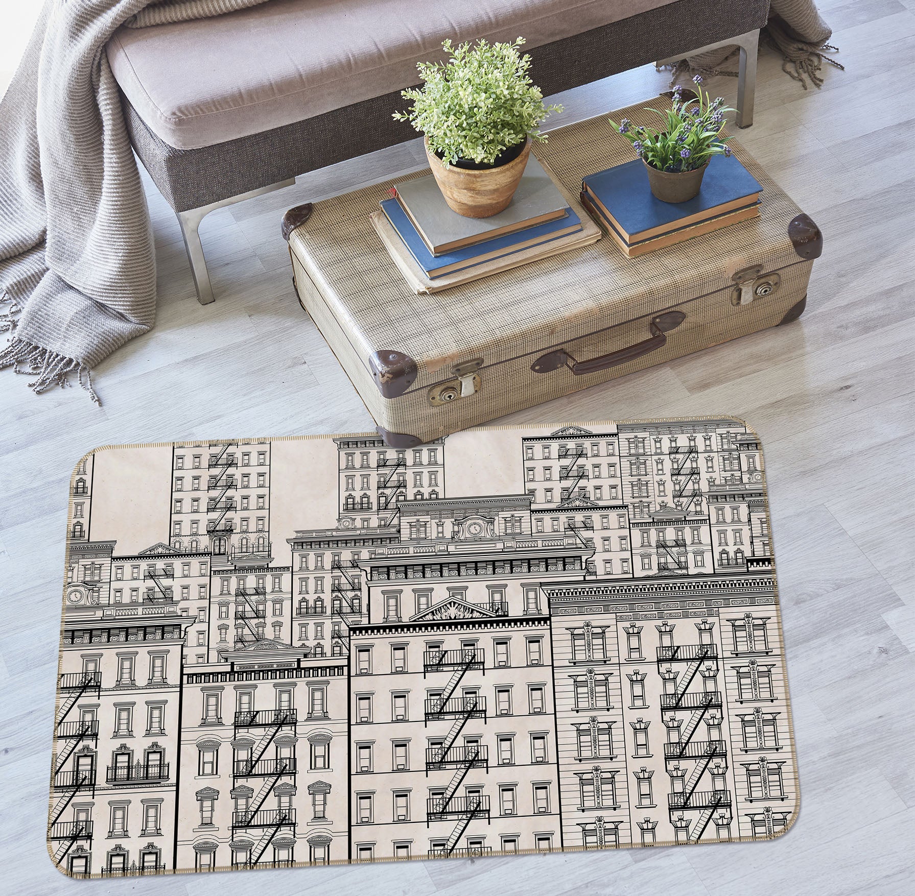 3D Building 34040 Non Slip Rug Mat