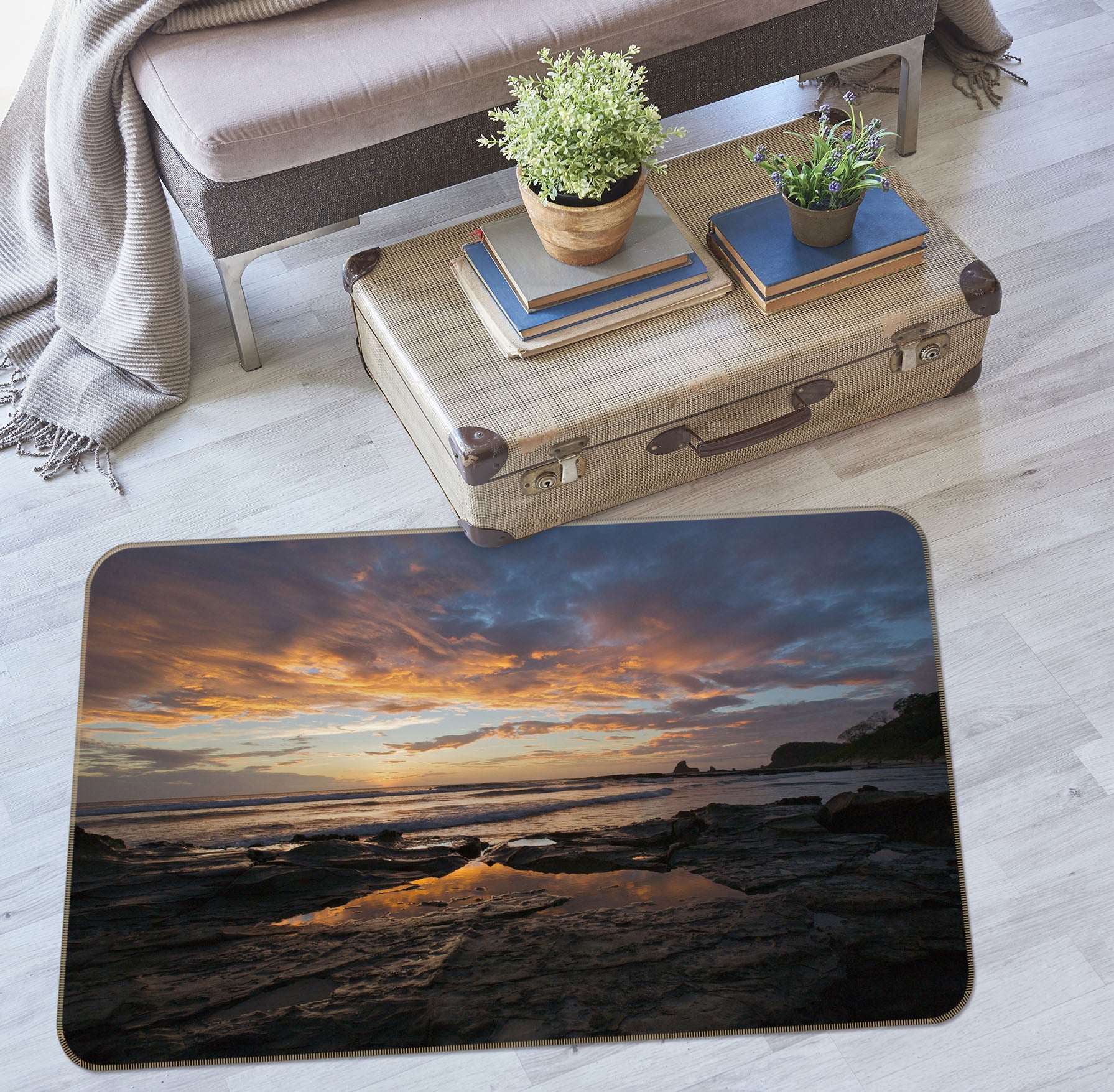 3D Sky Clouds 31187 Non Slip Rug Mat