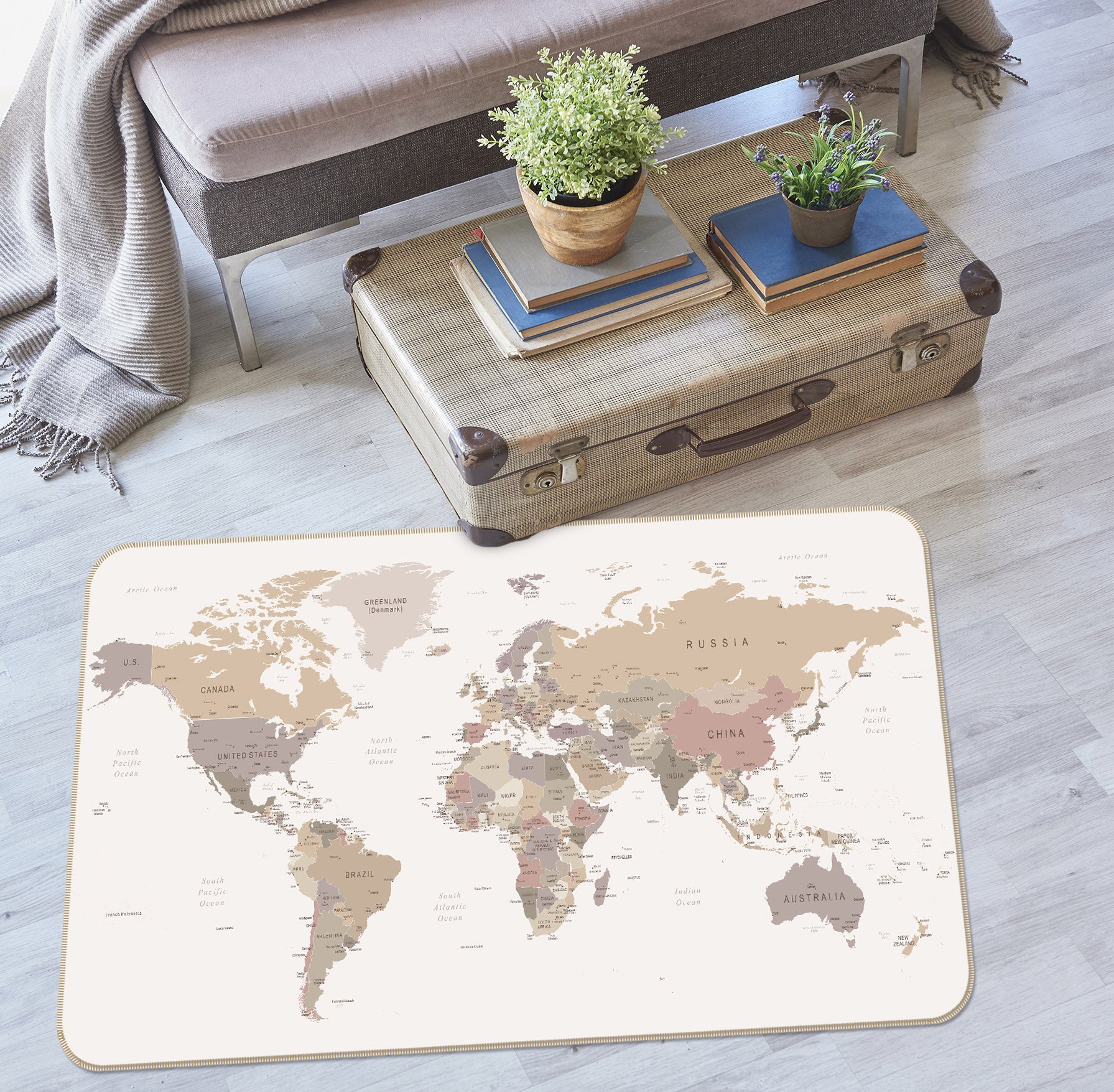 3D Map 36067 Non Slip Rug Mat