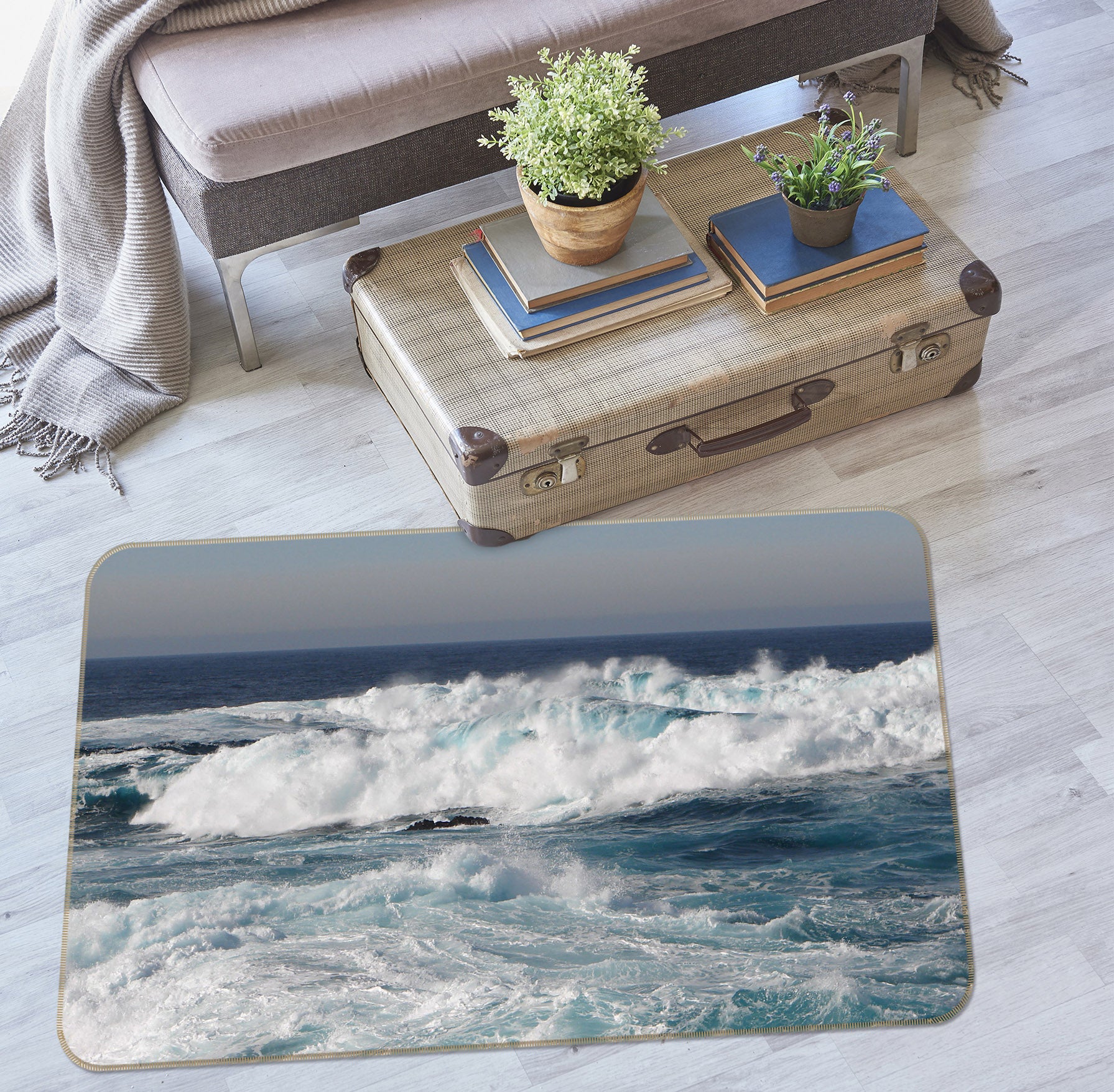3D Waves 36033 Non Slip Rug Mat