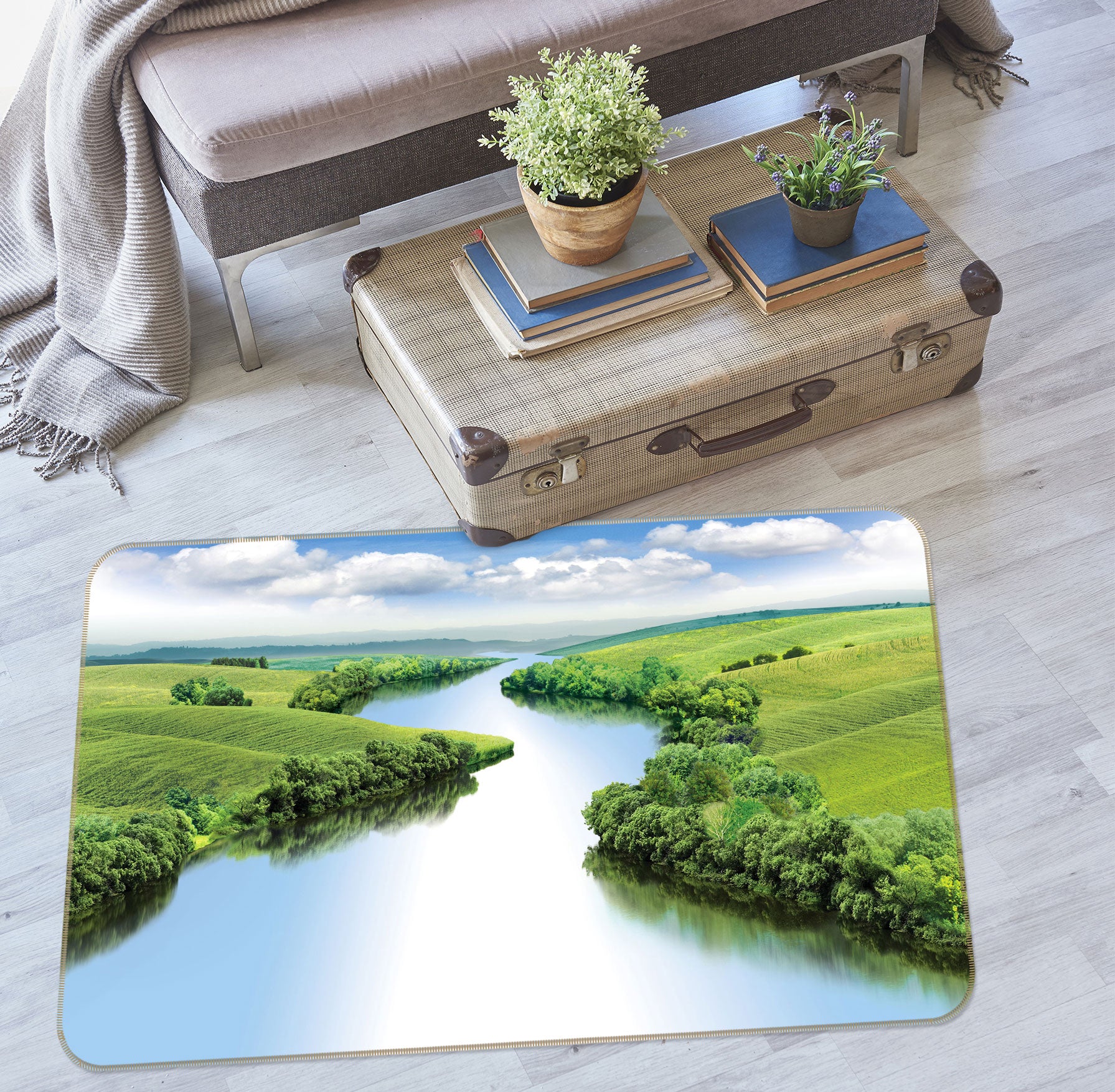 3D River 77130 Non Slip Rug Mat