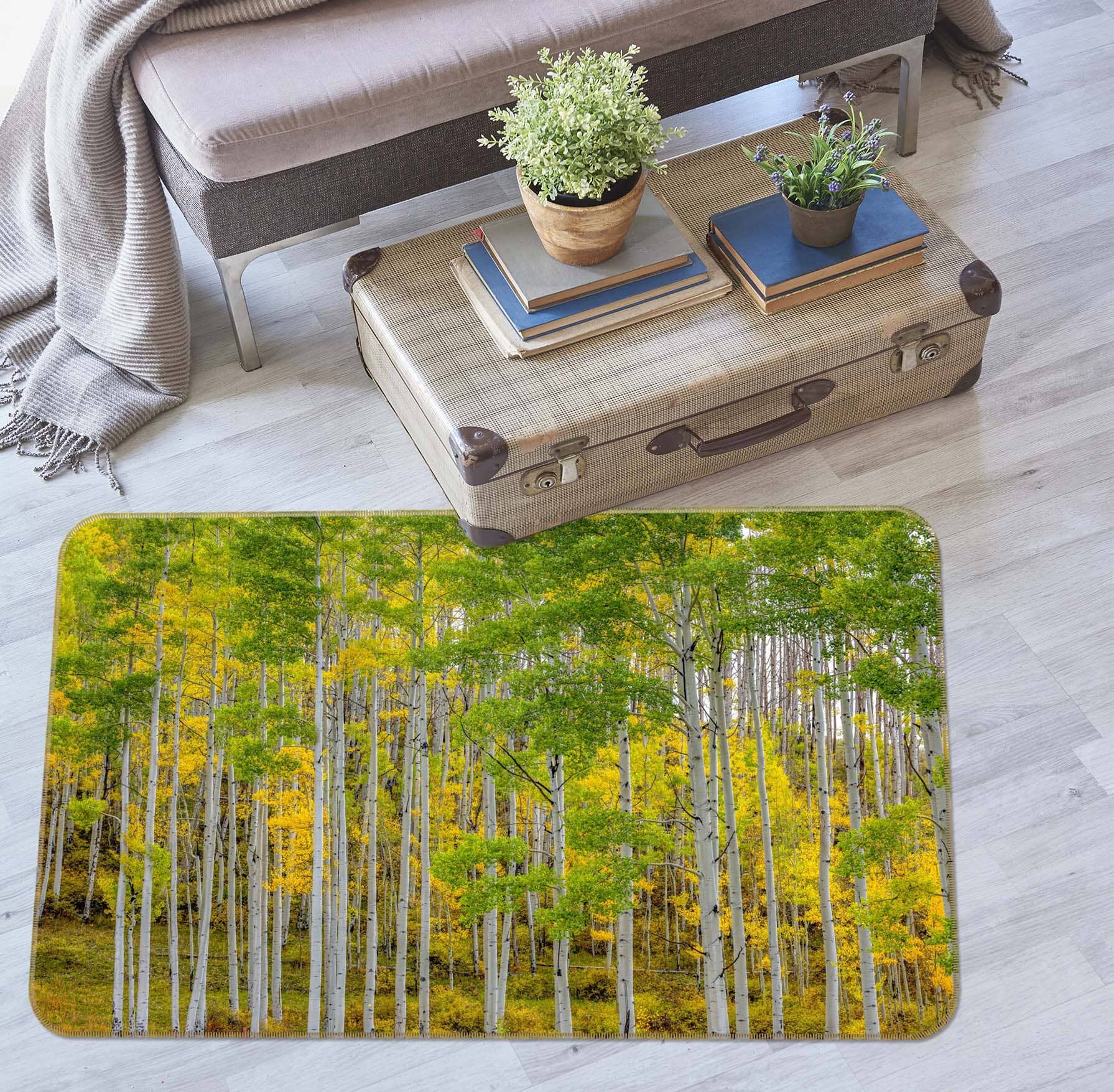3D Autumn Forest 1158 Marco Carmassi Rug Non Slip Rug Mat Mat AJ Creativity Home 