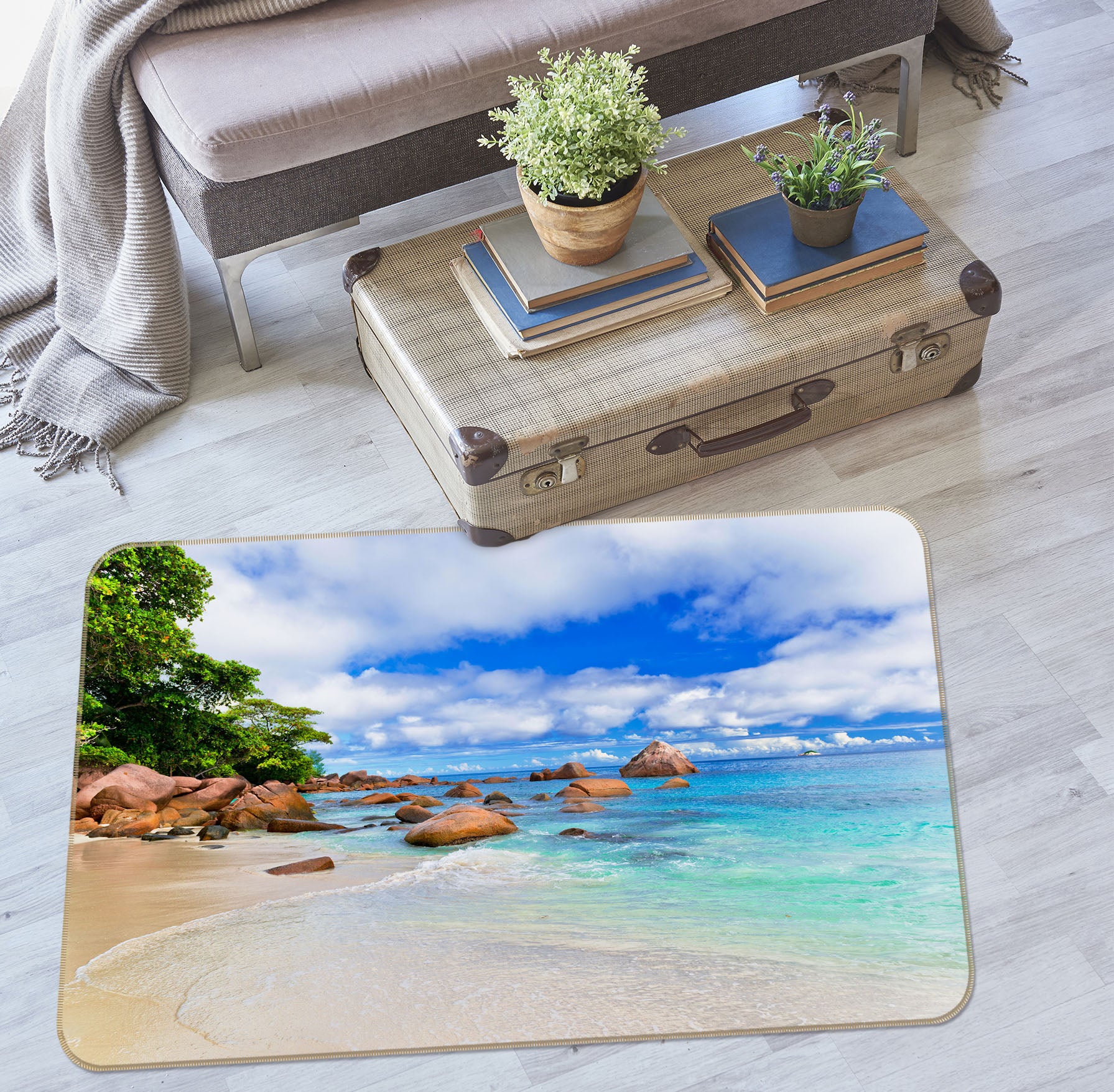 3D Seaside 34137 Non Slip Rug Mat