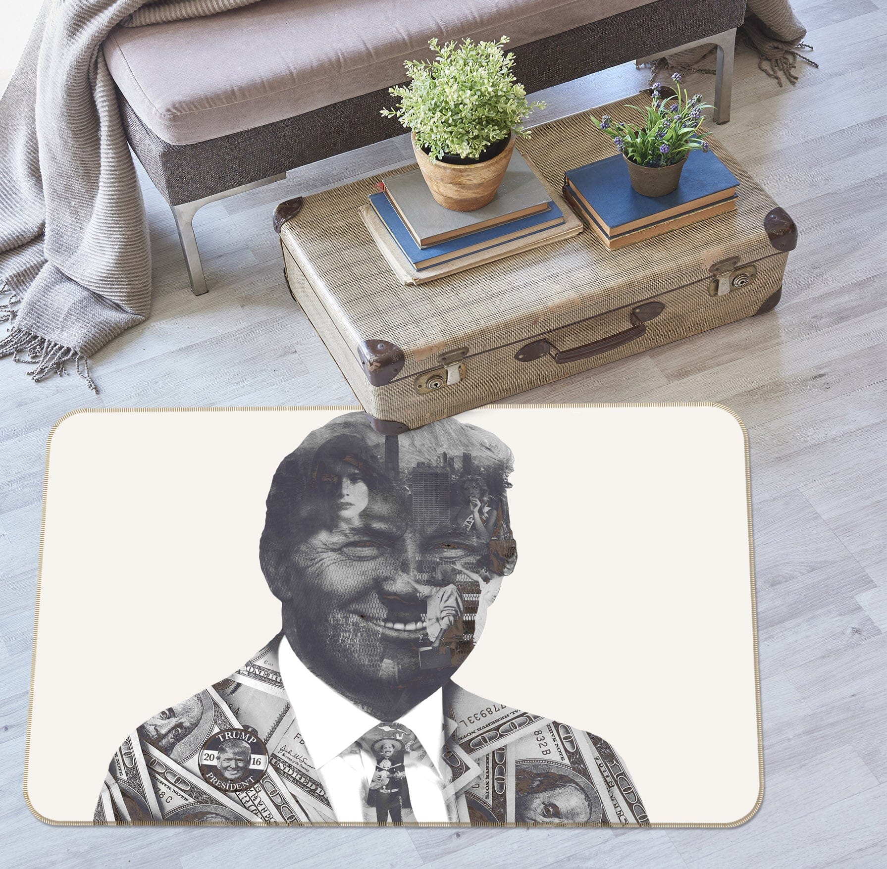 3D Donaldtrump 2002 Marco Cavazzana Rug Non Slip Rug Mat Mat AJ Creativity Home 