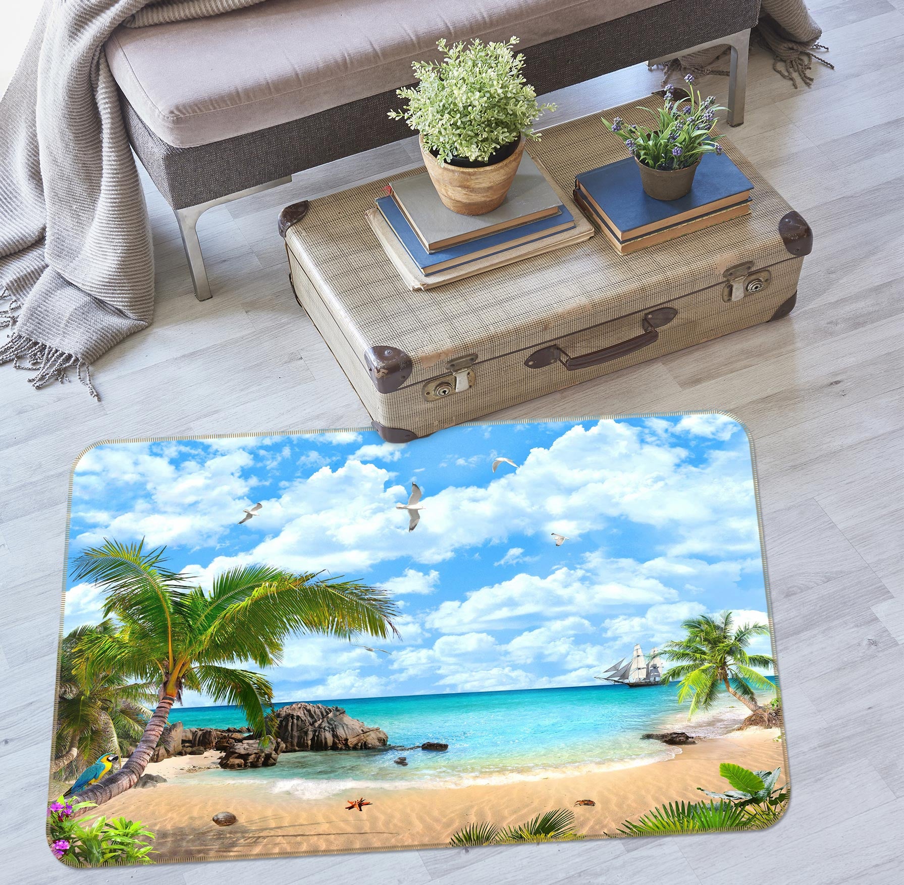 3D Seaside 76221 Non Slip Rug Mat