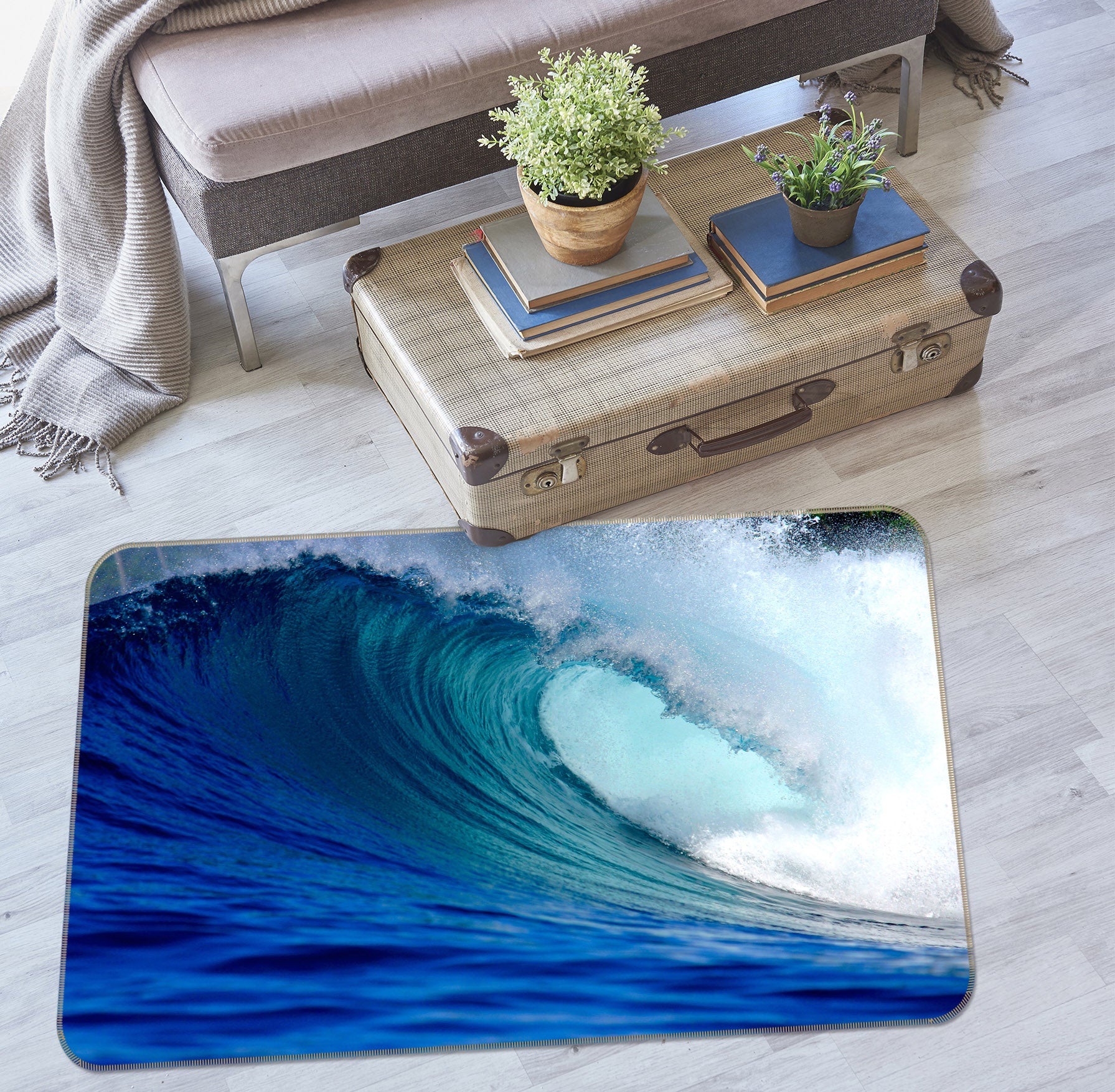 3D Waves 36018 Non Slip Rug Mat
