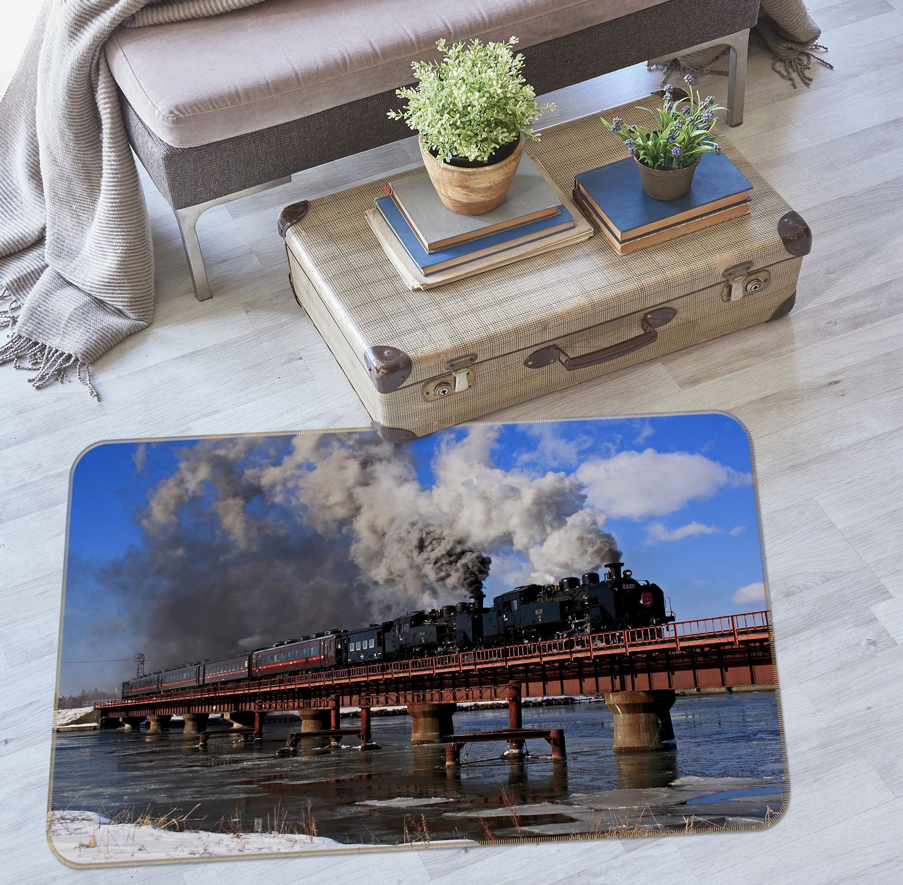 3D Train 68111 Vehicle Non Slip Rug Mat