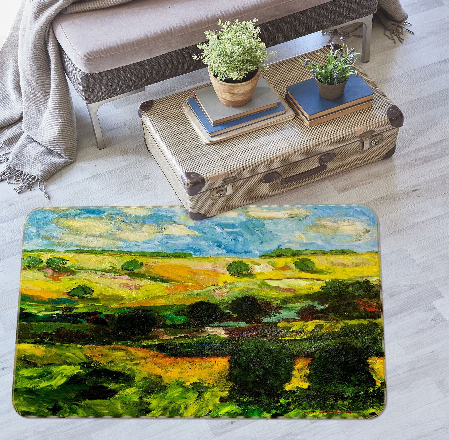 3D Field Tree 1064 Allan P. Friedlander Rug Non Slip Rug Mat Mat AJ Creativity Home 