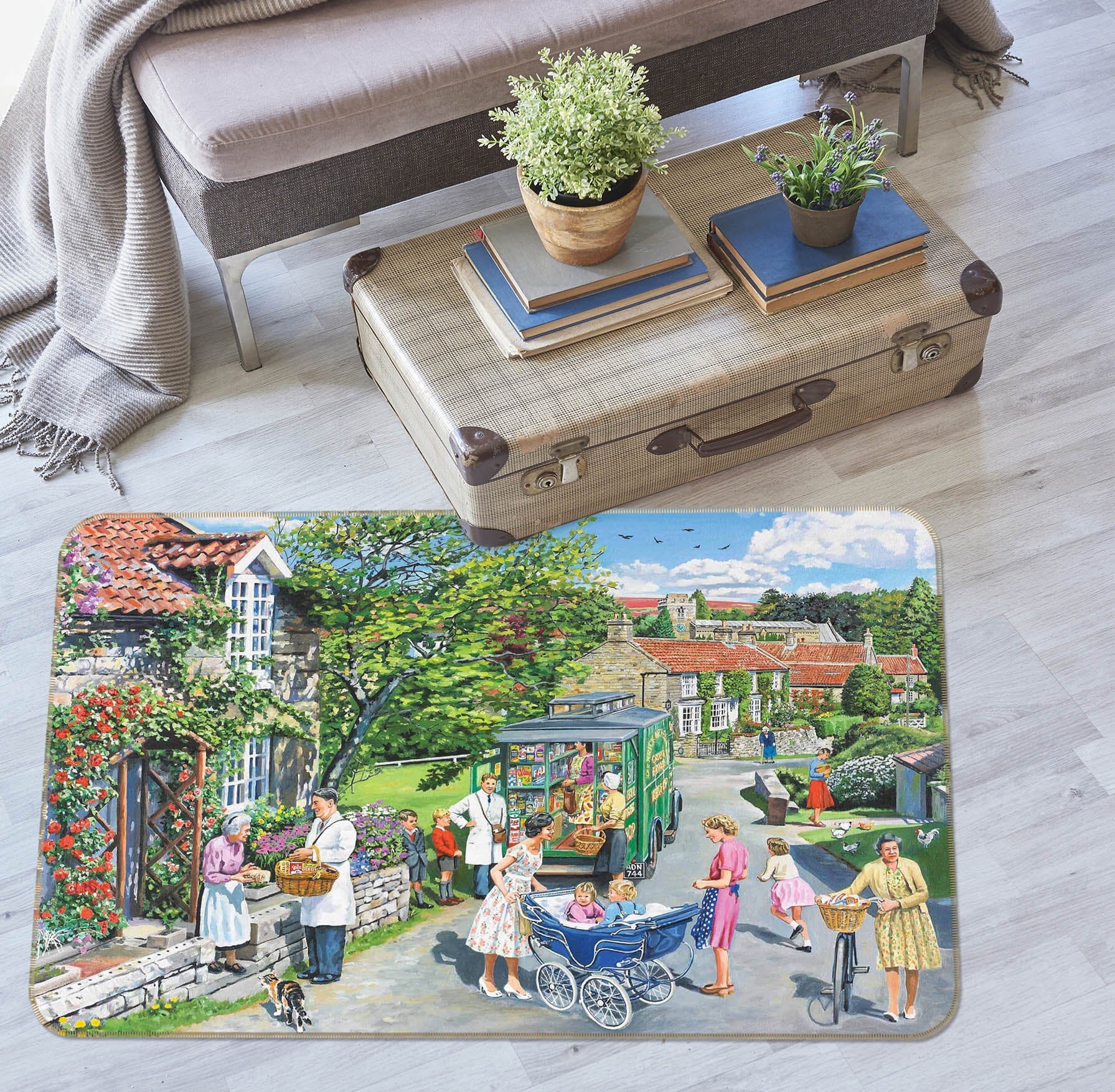 3D The Mobile Shop 1111 Trevor Mitchell Rug Non Slip Rug Mat Mat AJ Creativity Home 